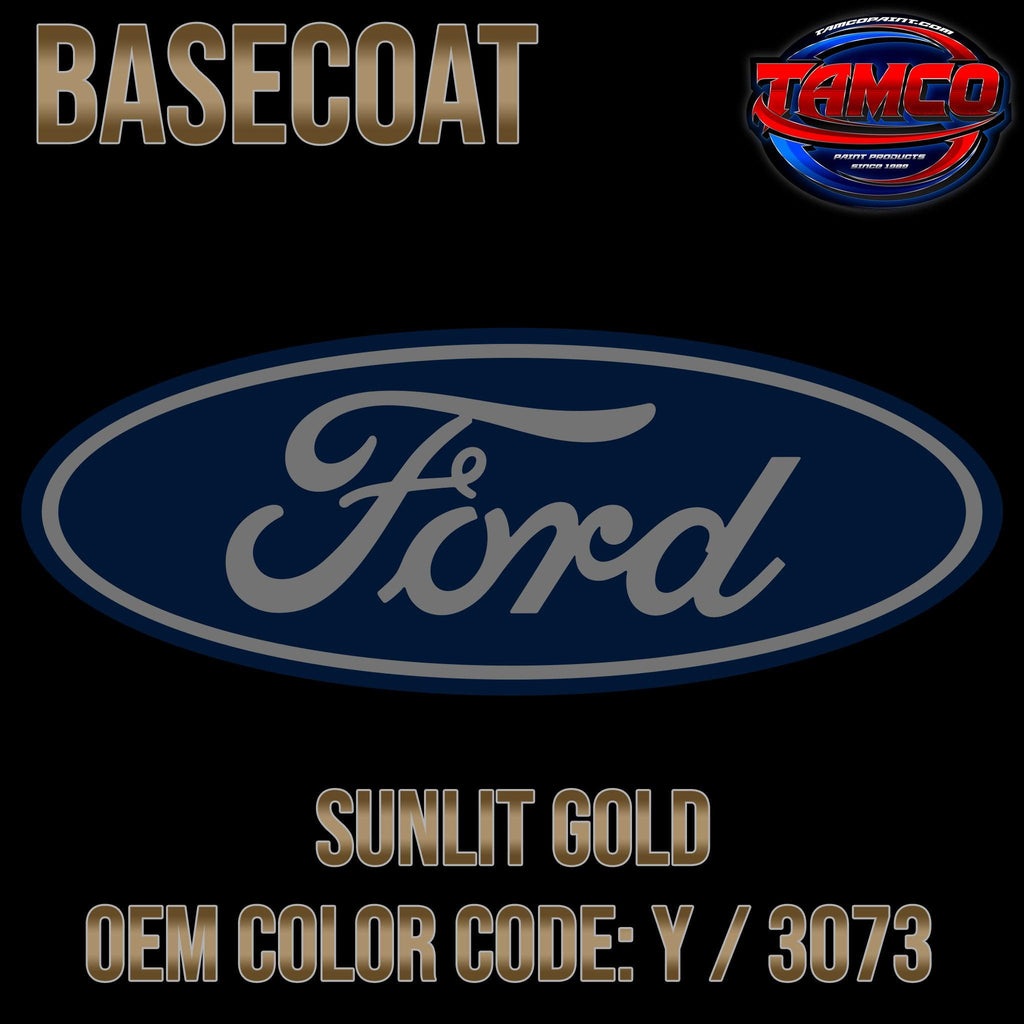 Ford Sunlit Gold | Y / 3073 | 1968 | OEM Basecoat - The Spray Source - Tamco Paint Manufacturing