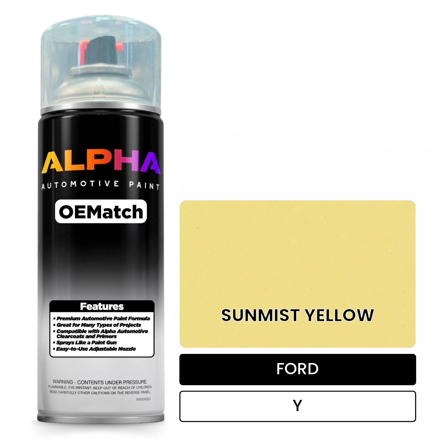 FORD SUNMIST YELLOW Y OEMatch Spraycan