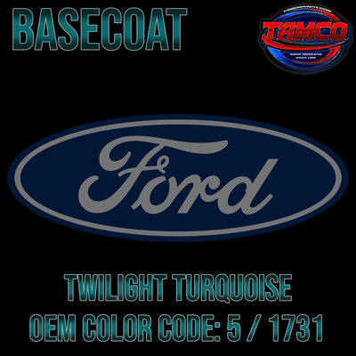 Ford Twilight Turquoise | 5 / 1731 | 1964-1965 | OEM Basecoat - The Spray Source - Tamco Paint Manufacturing