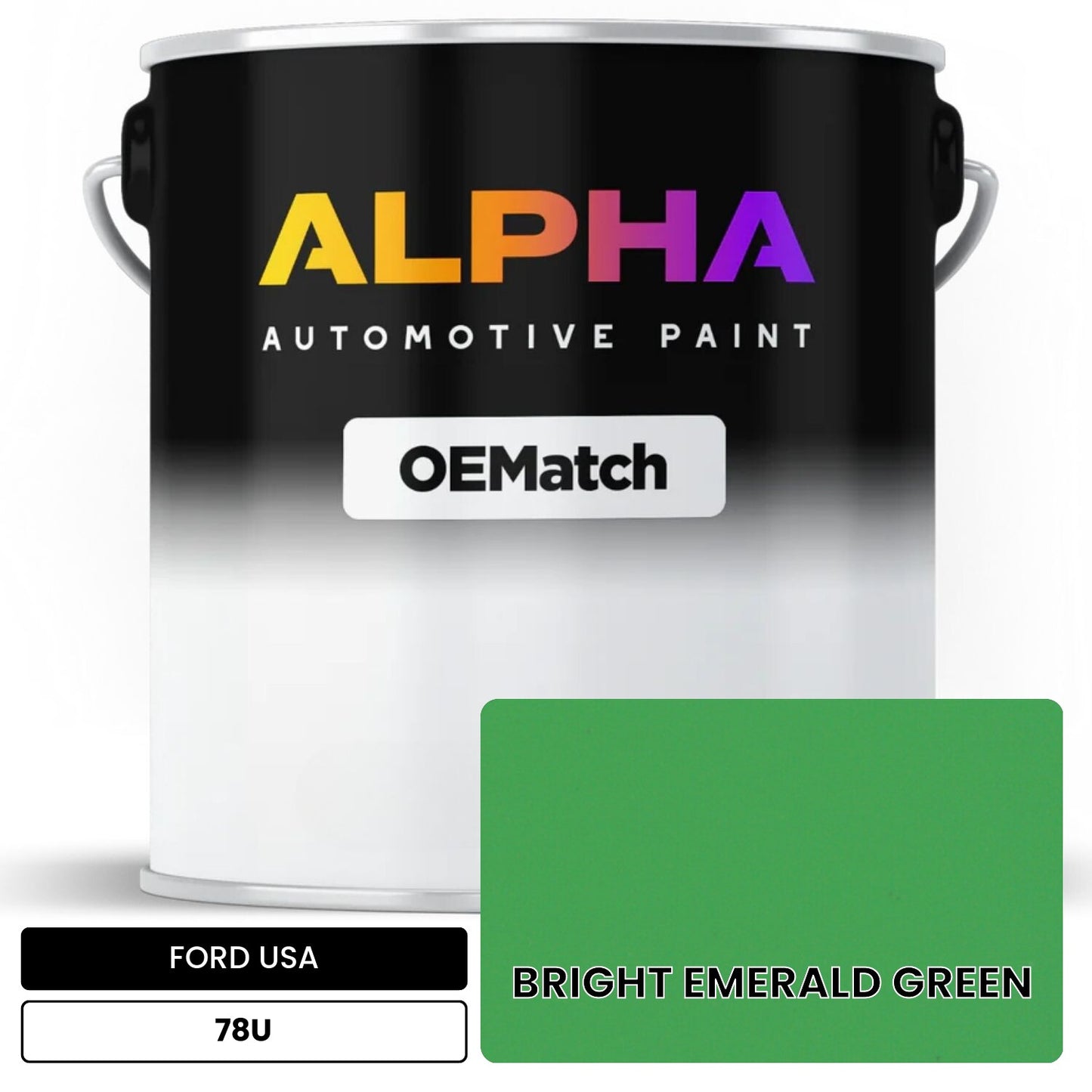FORD USA BRIGHT EMERALD GREEN 78U OEMatch Basecoat