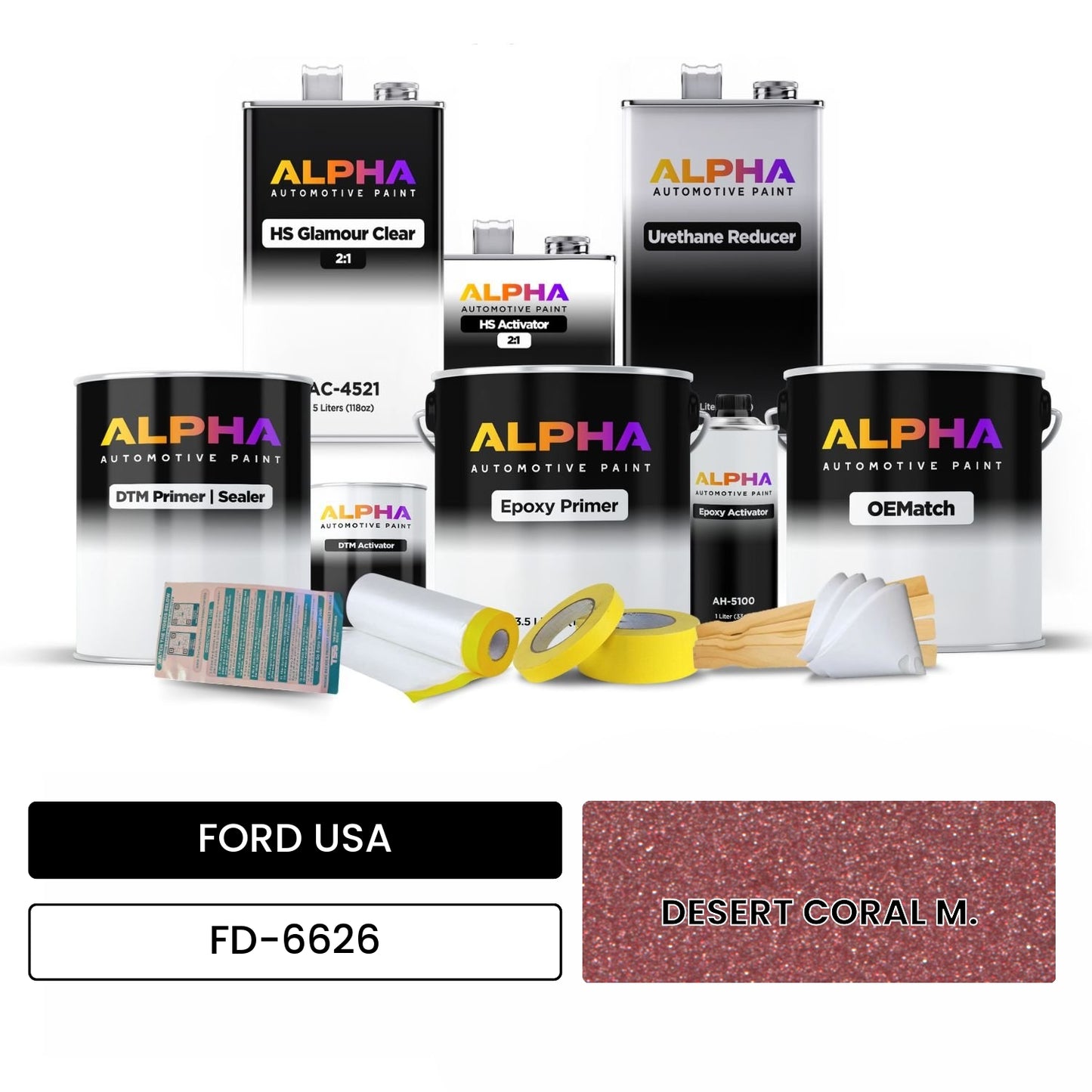 FORD USA DESERT CORAL M. FD-6626 OEMatch Vehicle Paint Kit