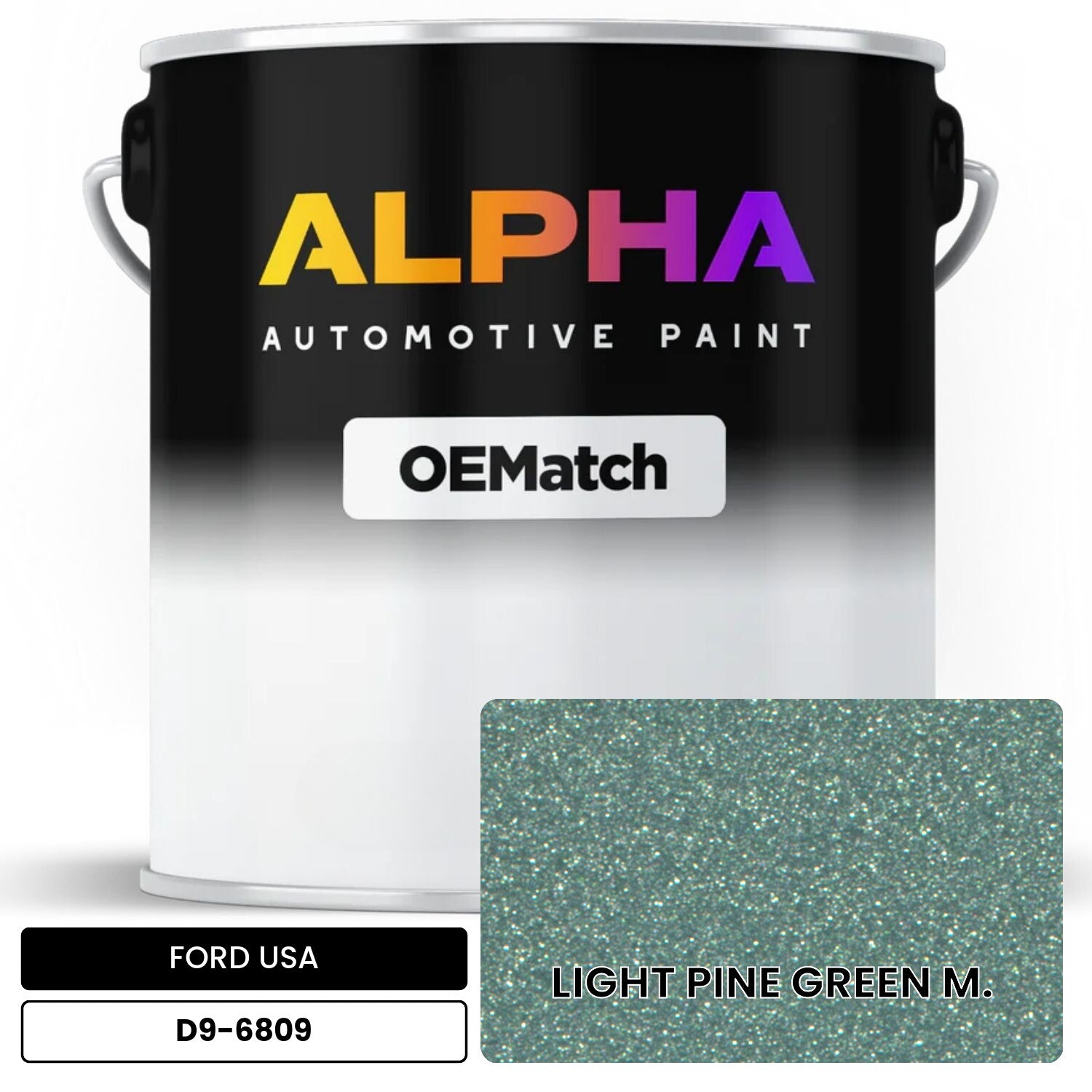 FORD USA LIGHT PINE GREEN M. D9-6809 OEMatch Basecoat