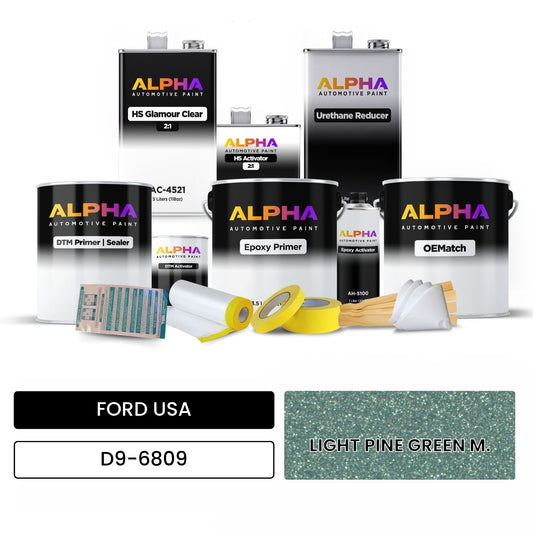 FORD USA LIGHT PINE GREEN M. D9-6809 OEMatch Vehicle Paint Kit