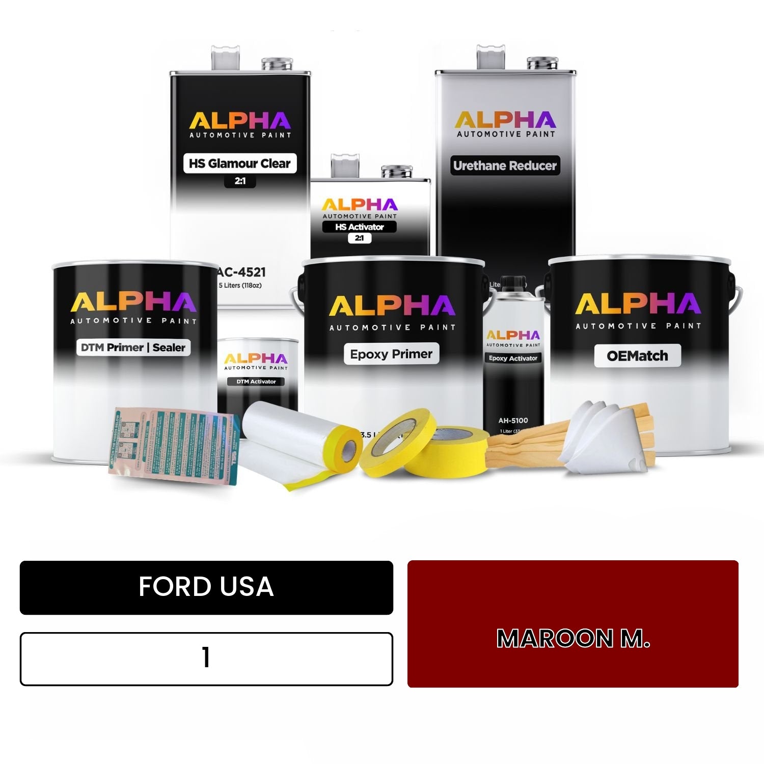 Ford Maroon Metallic 1 | OEMatch Vehicle Paint Kit – The Spray Source