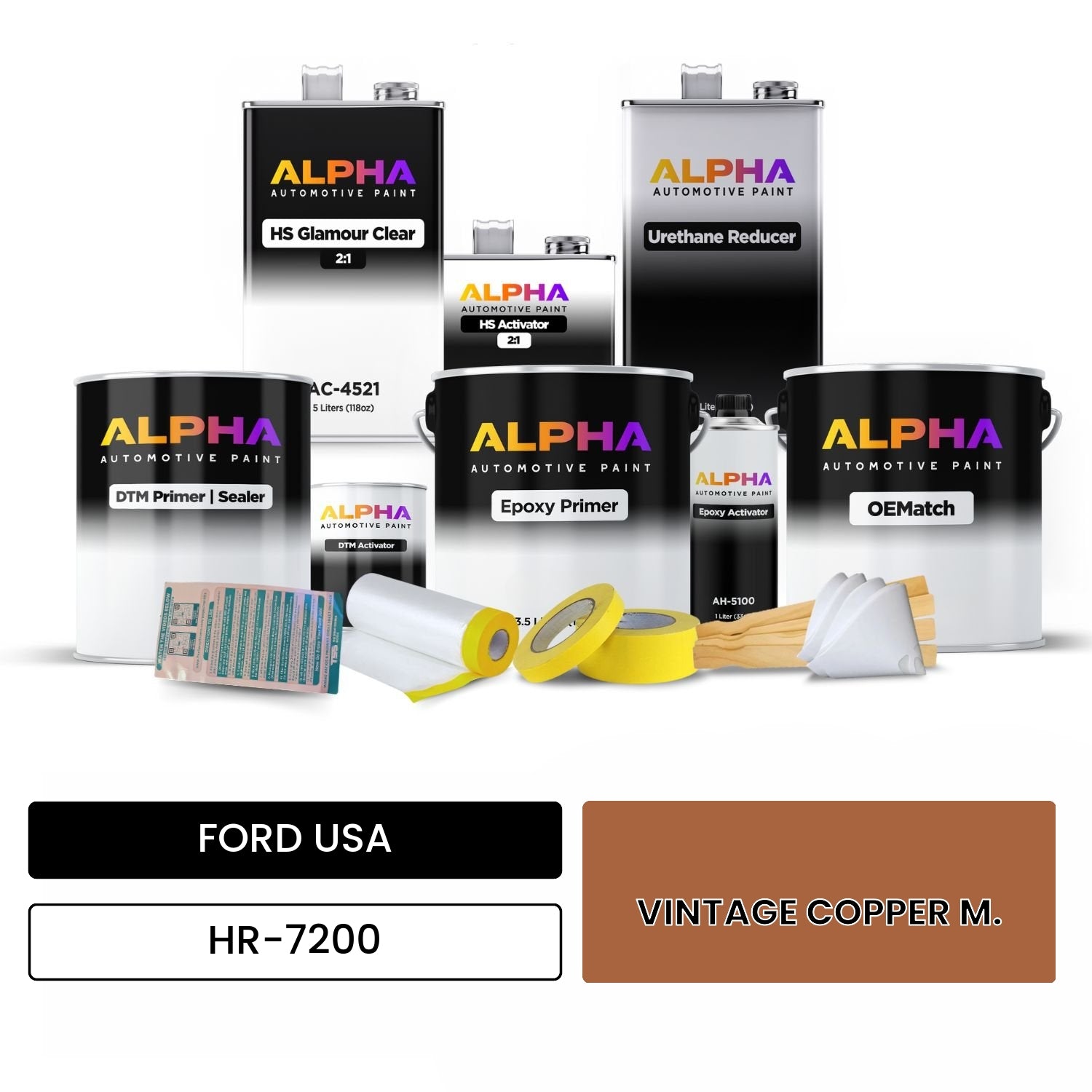 FORD USA VINTAGE COPPER M. HR-7200 OEMatch Vehicle Paint Kit