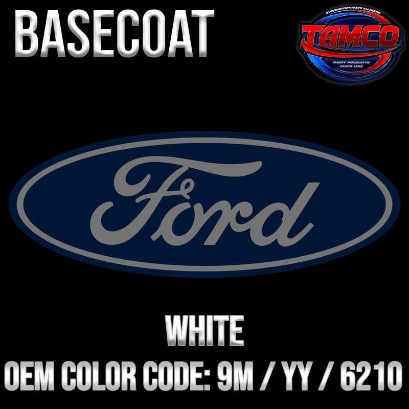 Ford White | 9M / YY / 6210 | 1986-2002 | OEM Basecoat - The Spray Source - Tamco Paint Manufacturing