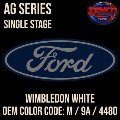 Ford Wimbledon White | M / 9A / 4480 | 1964-1966 | OEM AG Series Single Stage - The Spray Source - Tamco Paint