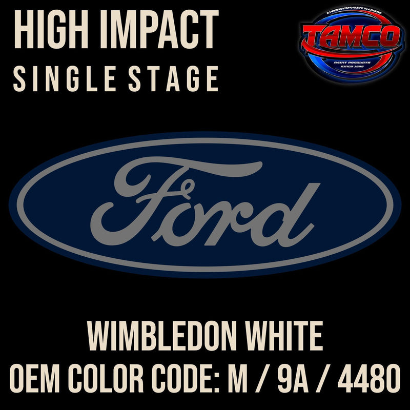 Ford Wimbledon White | M / 9A / 4480 | 1964-1966 | OEM High Impact Single Stage - The Spray Source - Tamco Paint