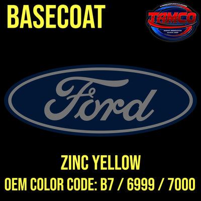 Ford Zinc Yellow | B7 / 6999 / 7000 | 2000-2005 | OEM Basecoat - The Spray Source - Tamco Paint