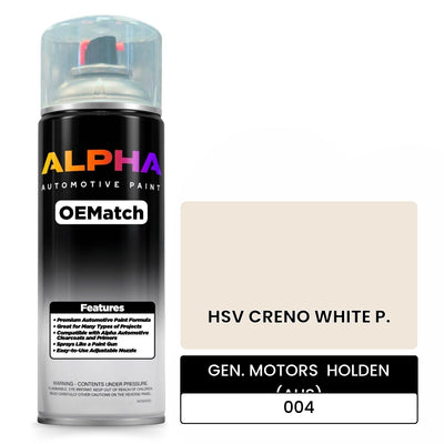 GEN. MOTORS  HOLDEN (AUS) HSV CRENO WHITE P. 004 | OEMatch Automotive Spraycan