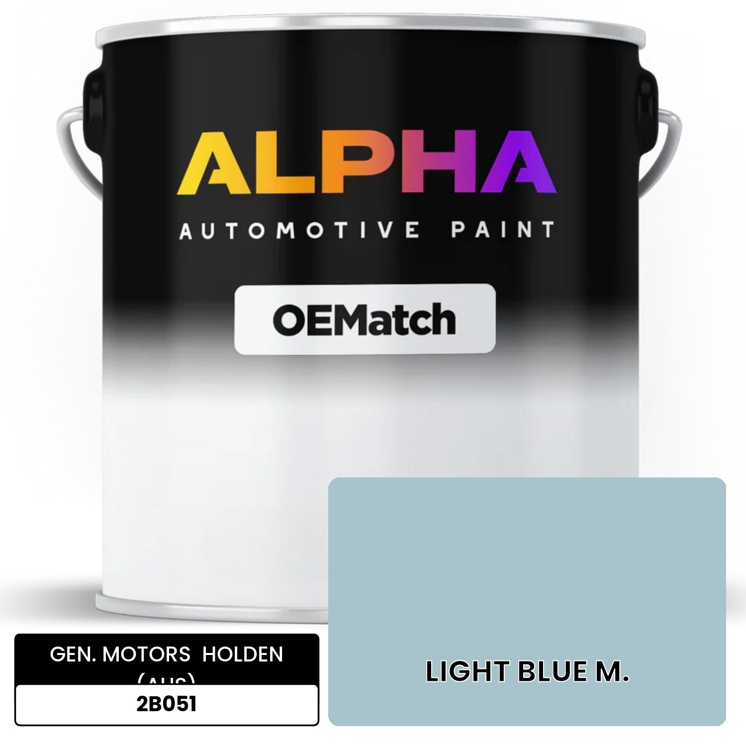 GEN. MOTORS  HOLDEN (AUS) LIGHT BLUE M. 2B051 OEMatch Basecoat