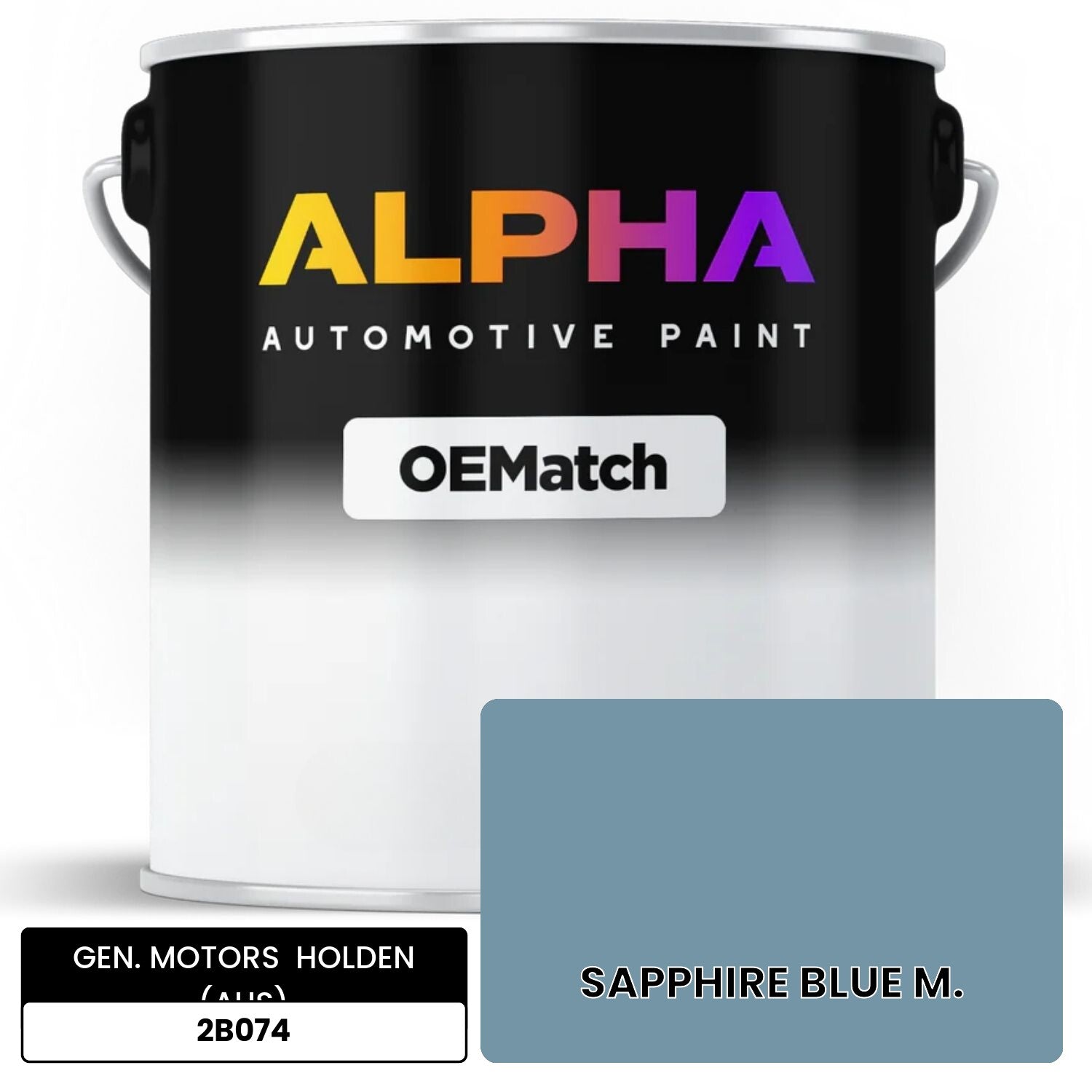 GEN. MOTORS  HOLDEN (AUS) SAPPHIRE BLUE M. 2B074 OEMatch Basecoat