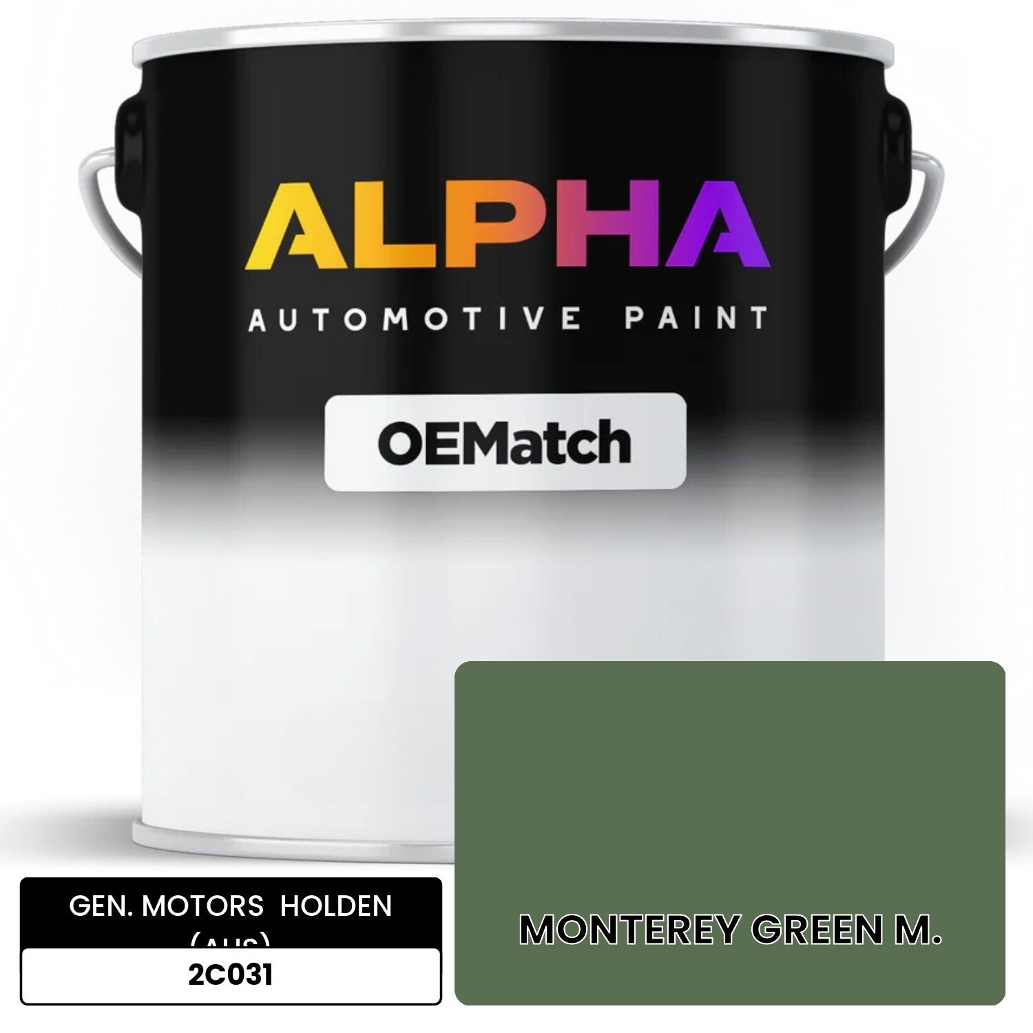 GEN. MOTORS  HOLDEN (AUS) MONTEREY GREEN M. 2C031 OEMatch Basecoat