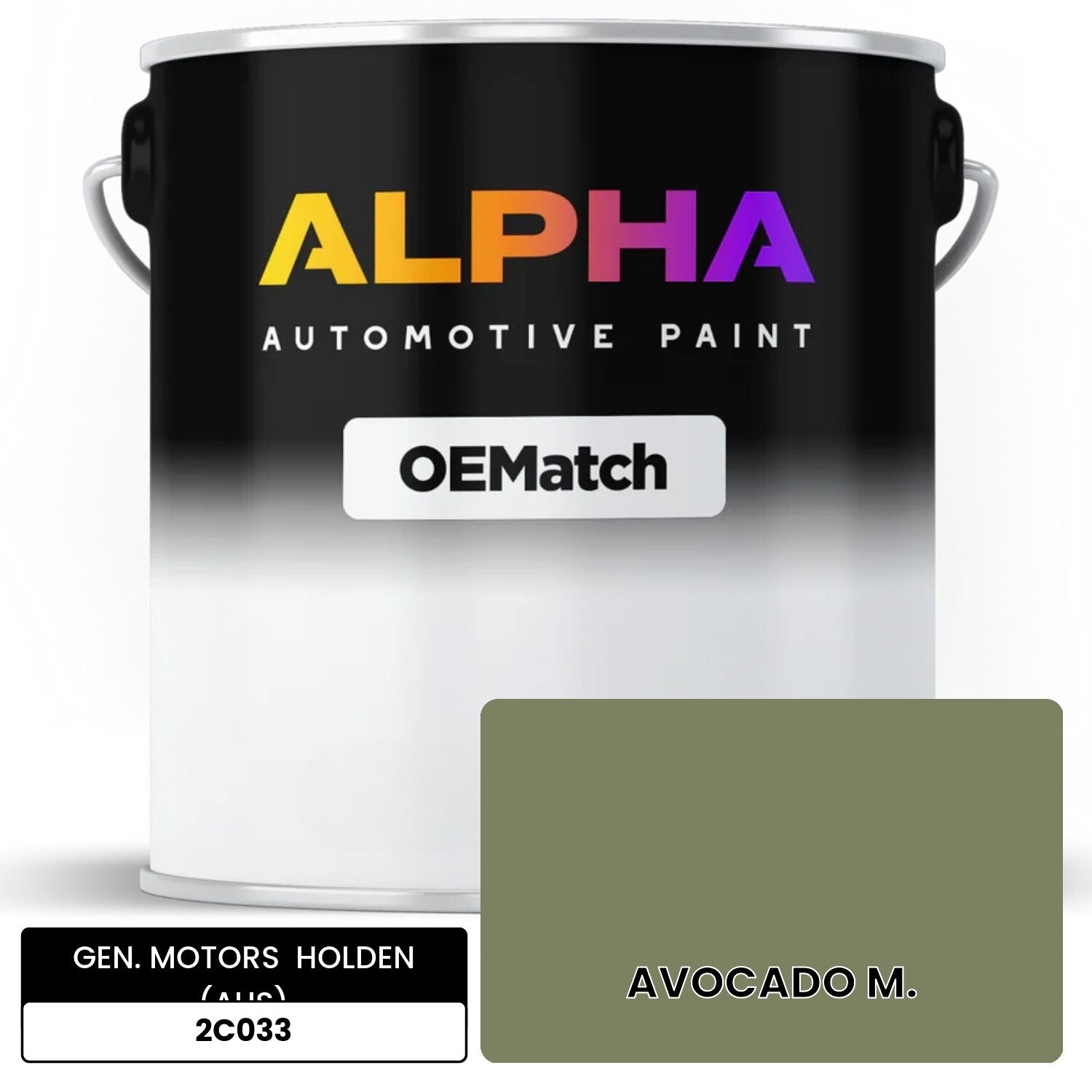 GEN. MOTORS  HOLDEN (AUS) AVOCADO M. 2C033 OEMatch Basecoat