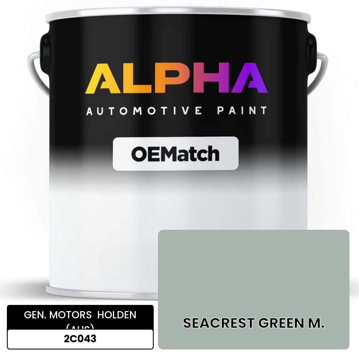 GEN. MOTORS  HOLDEN (AUS) SEACREST GREEN M. 2C043 OEMatch Basecoat