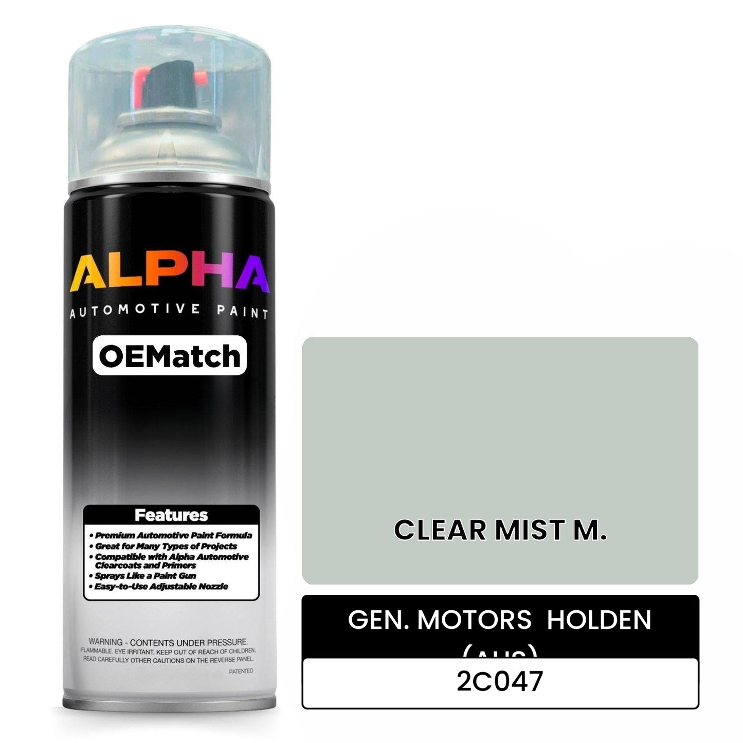 GEN. MOTORS  HOLDEN (AUS) CLEAR MIST M. 2C047 OEMatch Spraycan