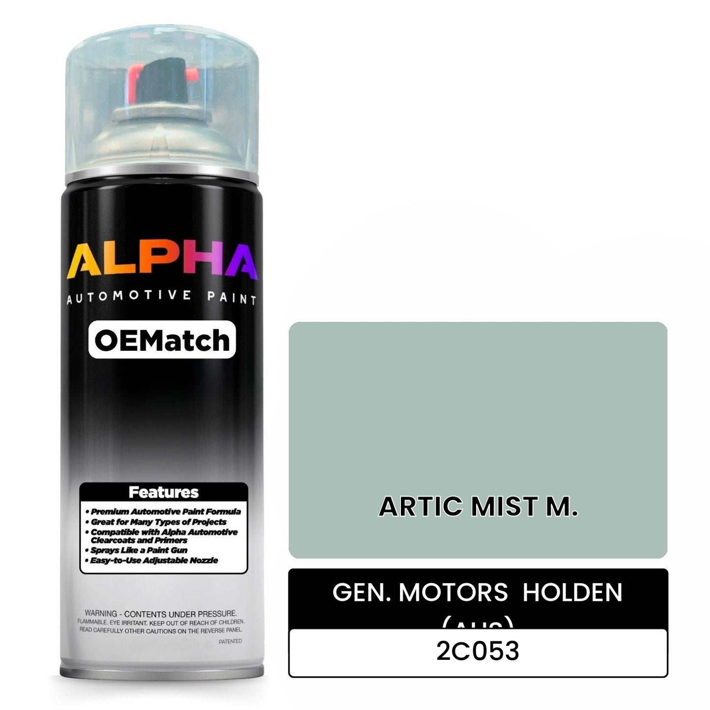 GEN. MOTORS  HOLDEN (AUS) ARTIC MIST M. 2C053 OEMatch Spraycan