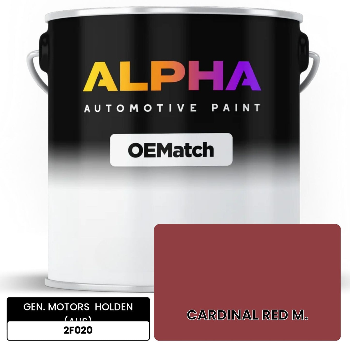 GEN. MOTORS  HOLDEN (AUS) CARDINAL RED M. 2F020 OEMatch Basecoat