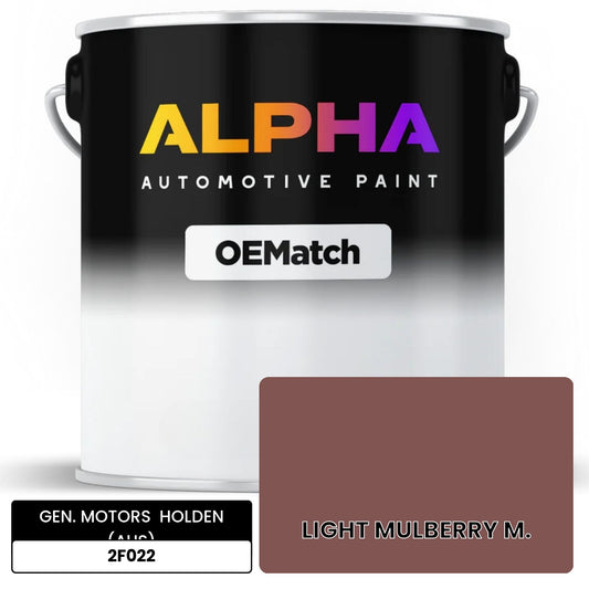 GEN. MOTORS  HOLDEN (AUS) LIGHT MULBERRY M. 2F022 OEMatch Basecoat