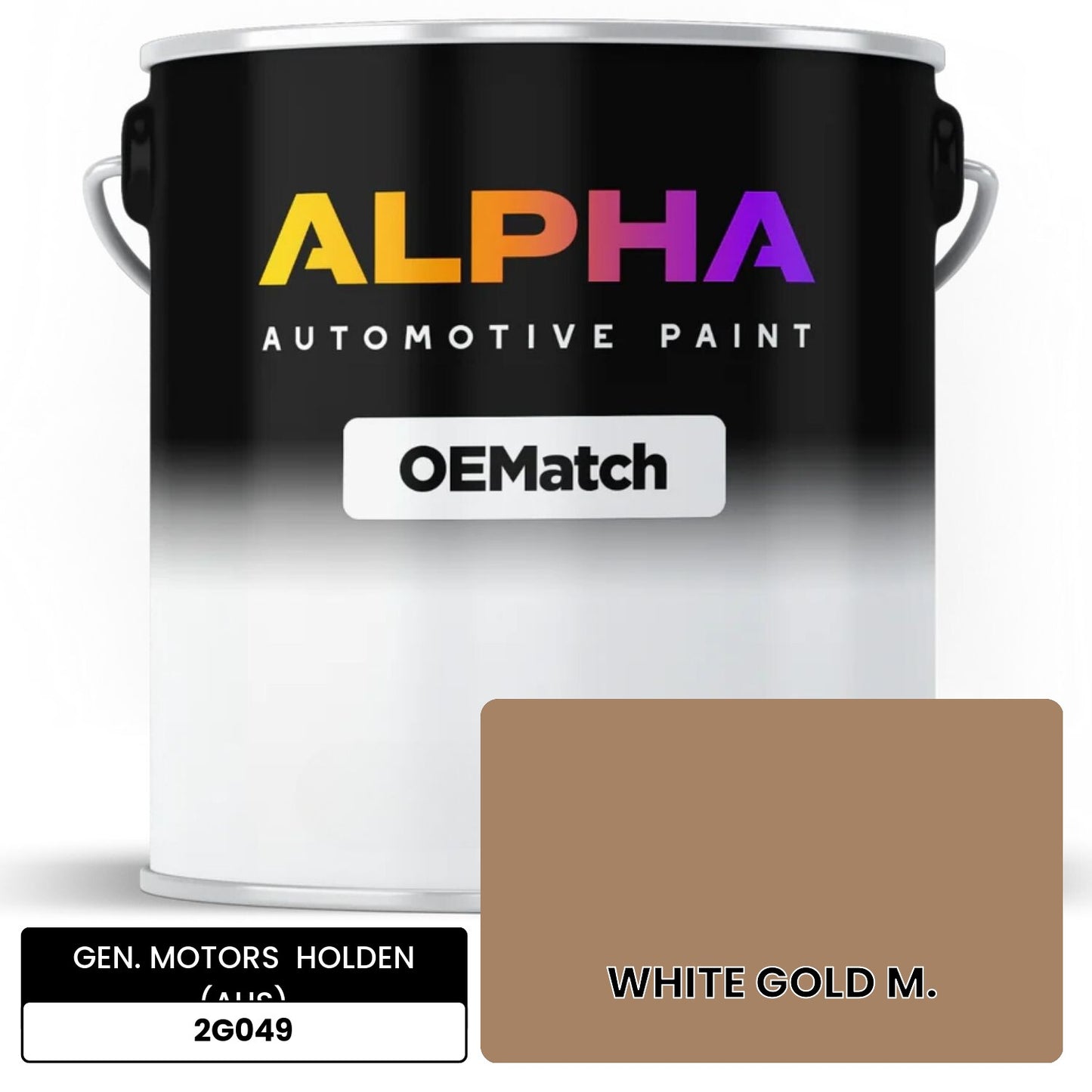 GEN. MOTORS  HOLDEN (AUS) WHITE GOLD M. 2G049 OEMatch Basecoat