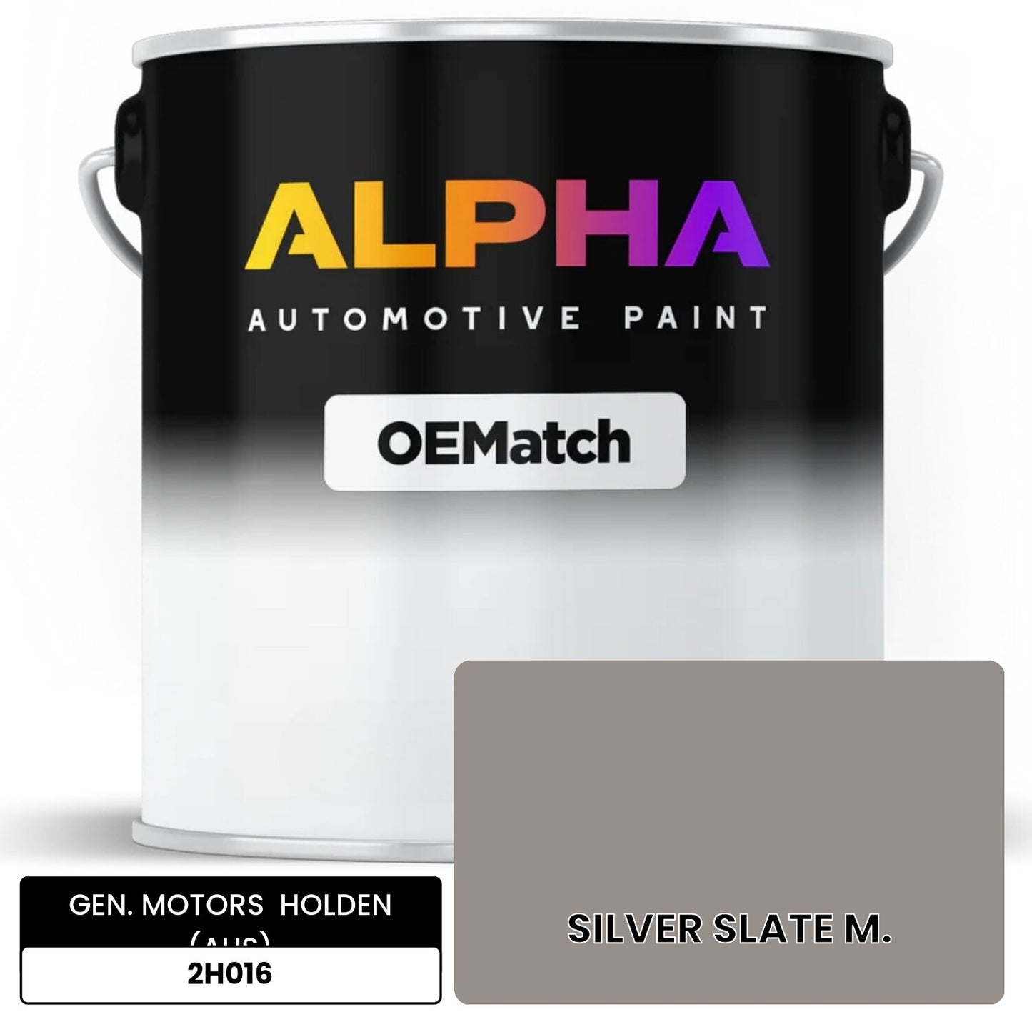 GEN. MOTORS  HOLDEN (AUS) SILVER SLATE M. 2H016 OEMatch Basecoat