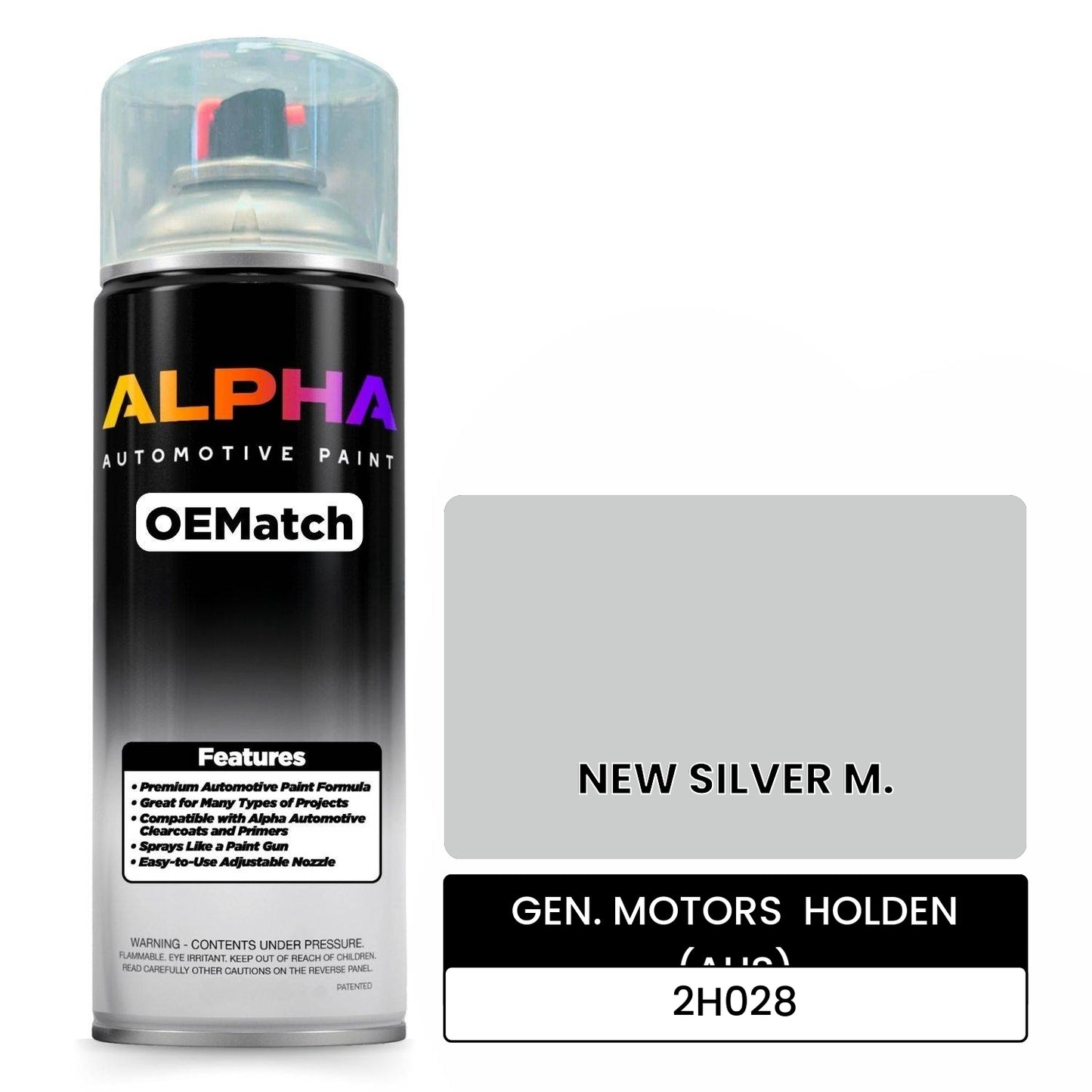 GEN. MOTORS  HOLDEN (AUS) NEW SILVER M. 2H028 OEMatch Spraycan