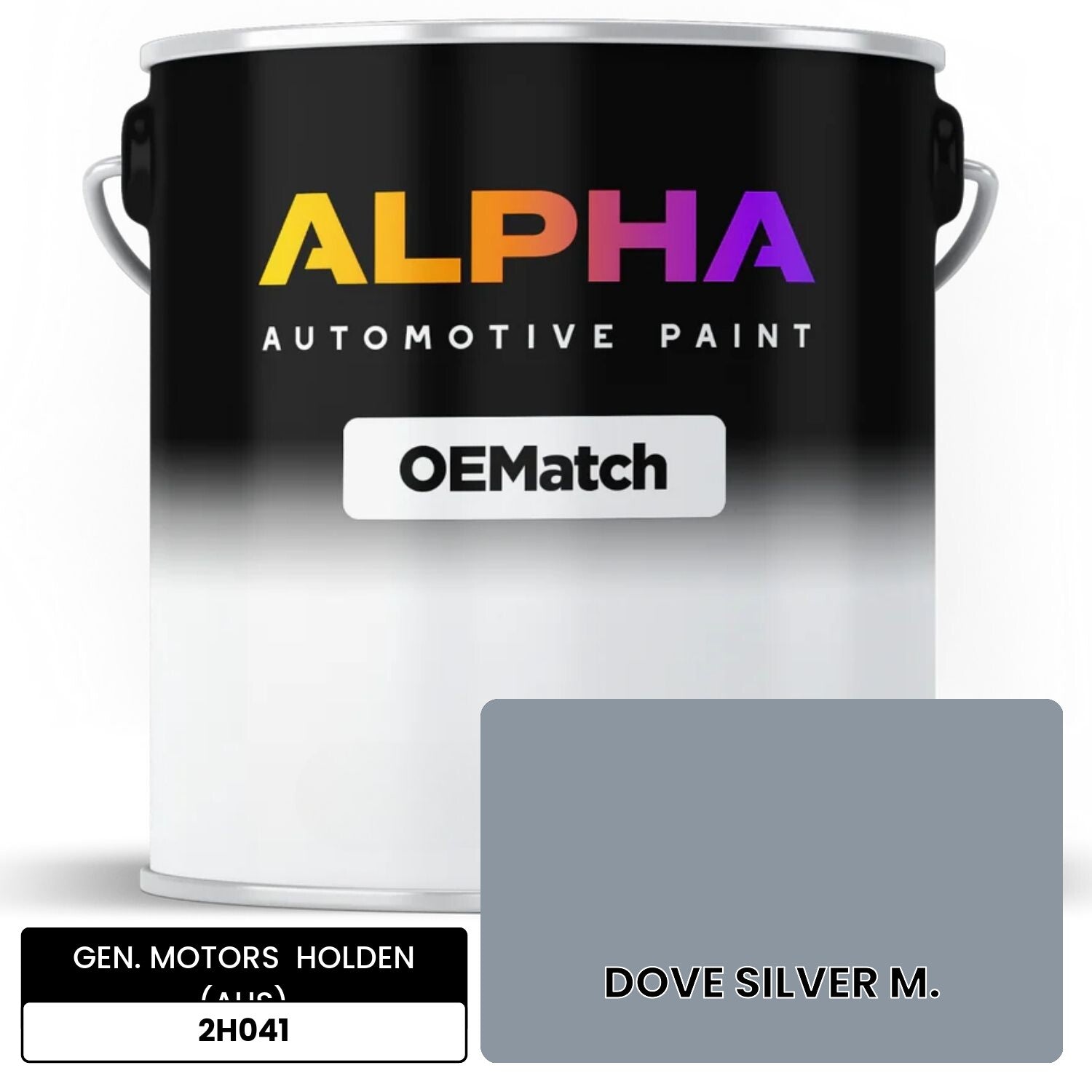 GEN. MOTORS  HOLDEN (AUS) DOVE SILVER M. 2H041 OEMatch Basecoat