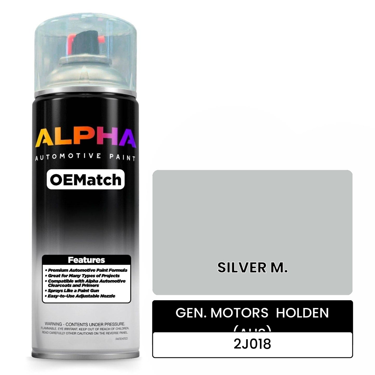 GEN. MOTORS  HOLDEN (AUS) SILVER M. 2J018 OEMatch Spraycan
