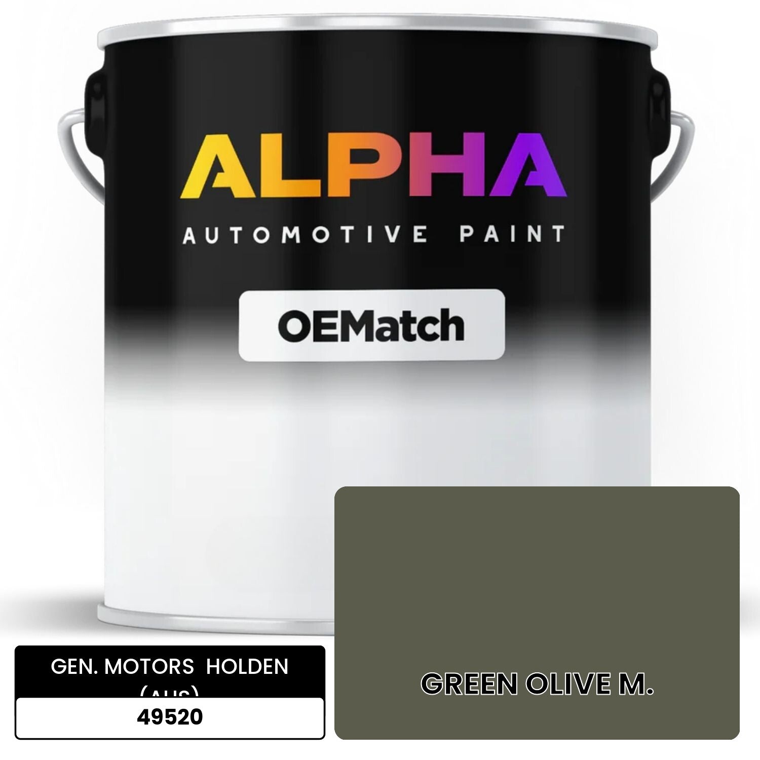 GEN. MOTORS  HOLDEN (AUS) GREEN OLIVE M. 49520 OEMatch Basecoat