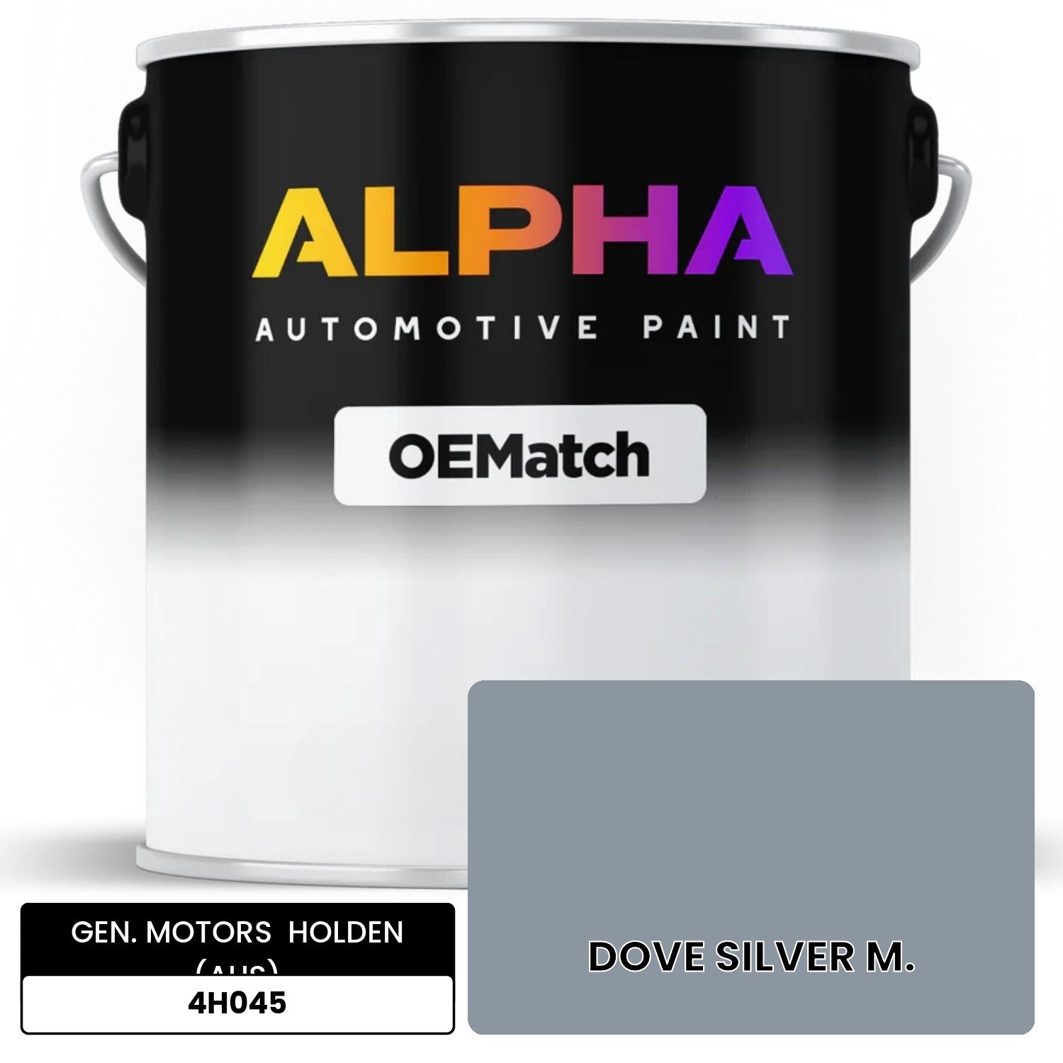 GEN. MOTORS  HOLDEN (AUS) DOVE SILVER M. 4H045 OEMatch Basecoat