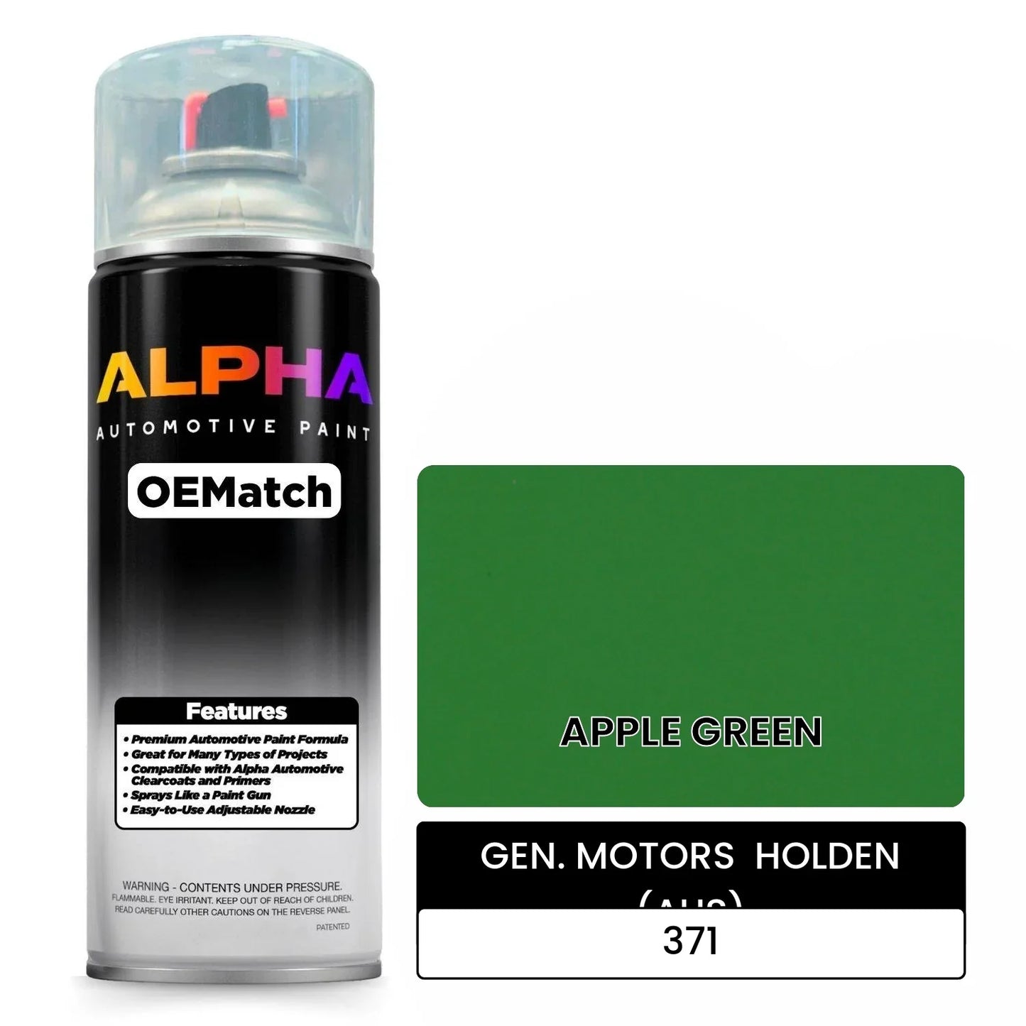 GEN. MOTORS  HOLDEN (AUS) APPLE GREEN 371 OEMatch Spraycan