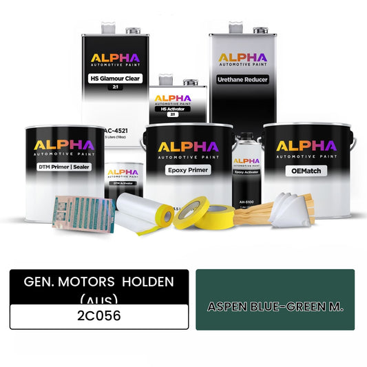 GEN. MOTORS  HOLDEN (AUS) ASPEN BLUE-GREEN M. 2C056 OEMatch Vehicle Paint Kit