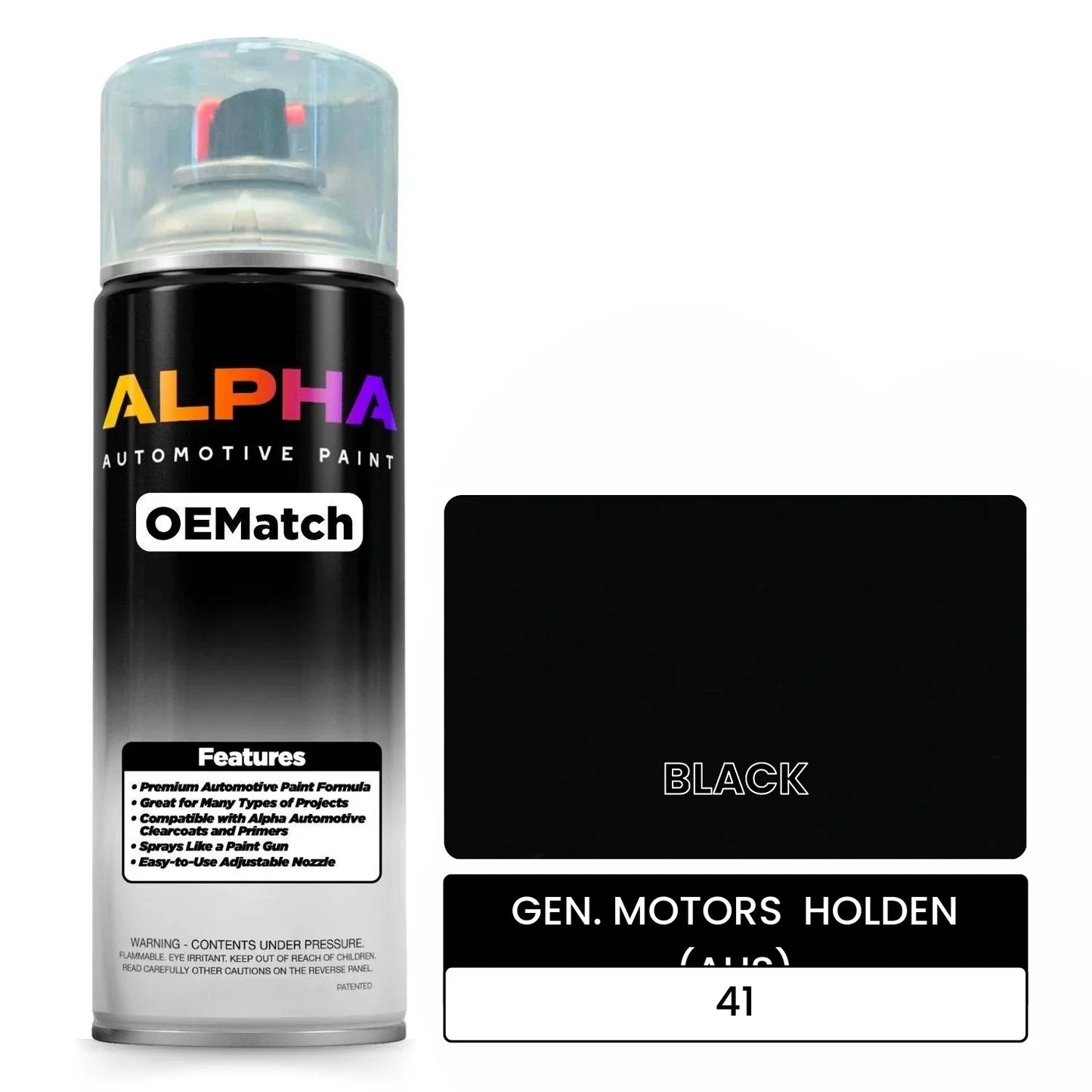 GEN. MOTORS  HOLDEN (AUS) BLACK 41 OEMatch Spraycan