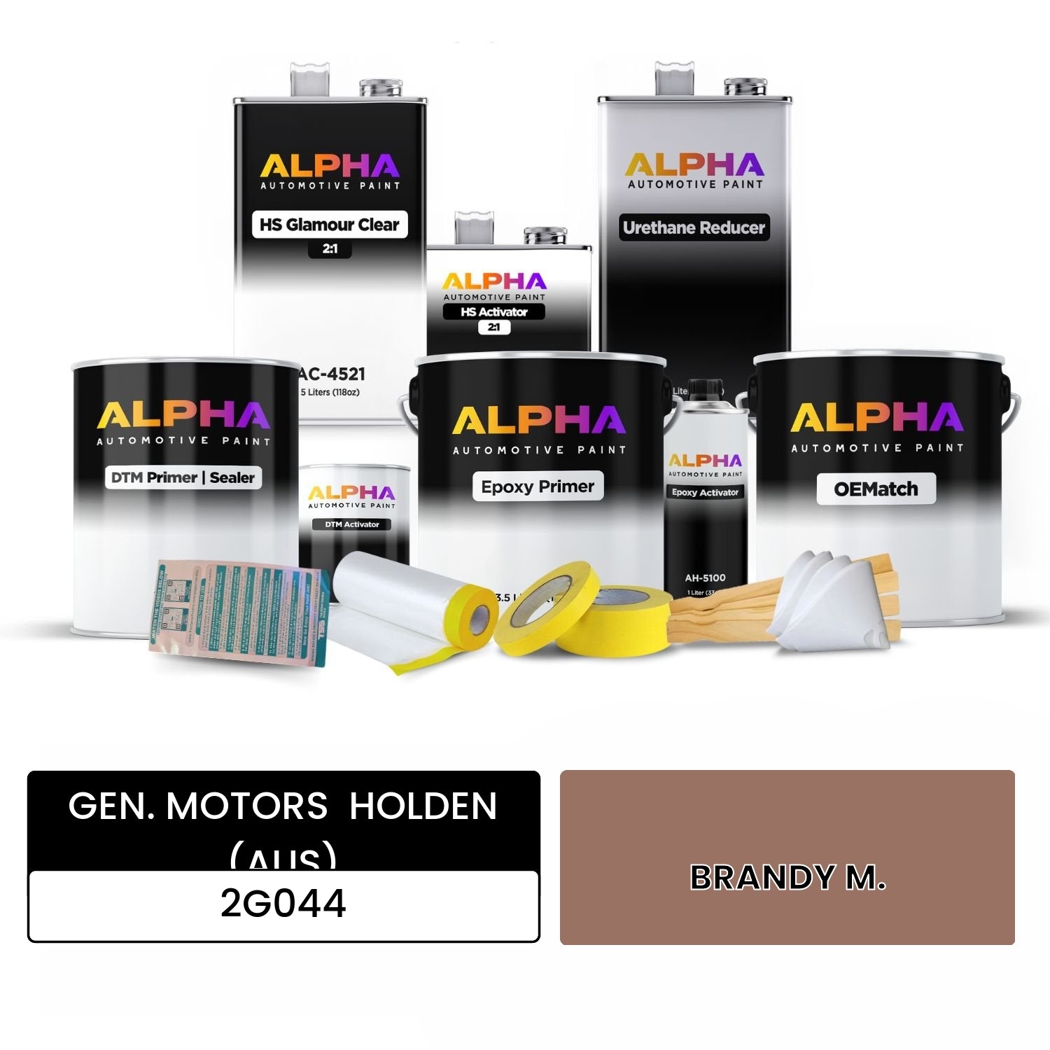 GEN. MOTORS  HOLDEN (AUS) BRANDY M. 2G044 OEMatch Vehicle Paint Kit