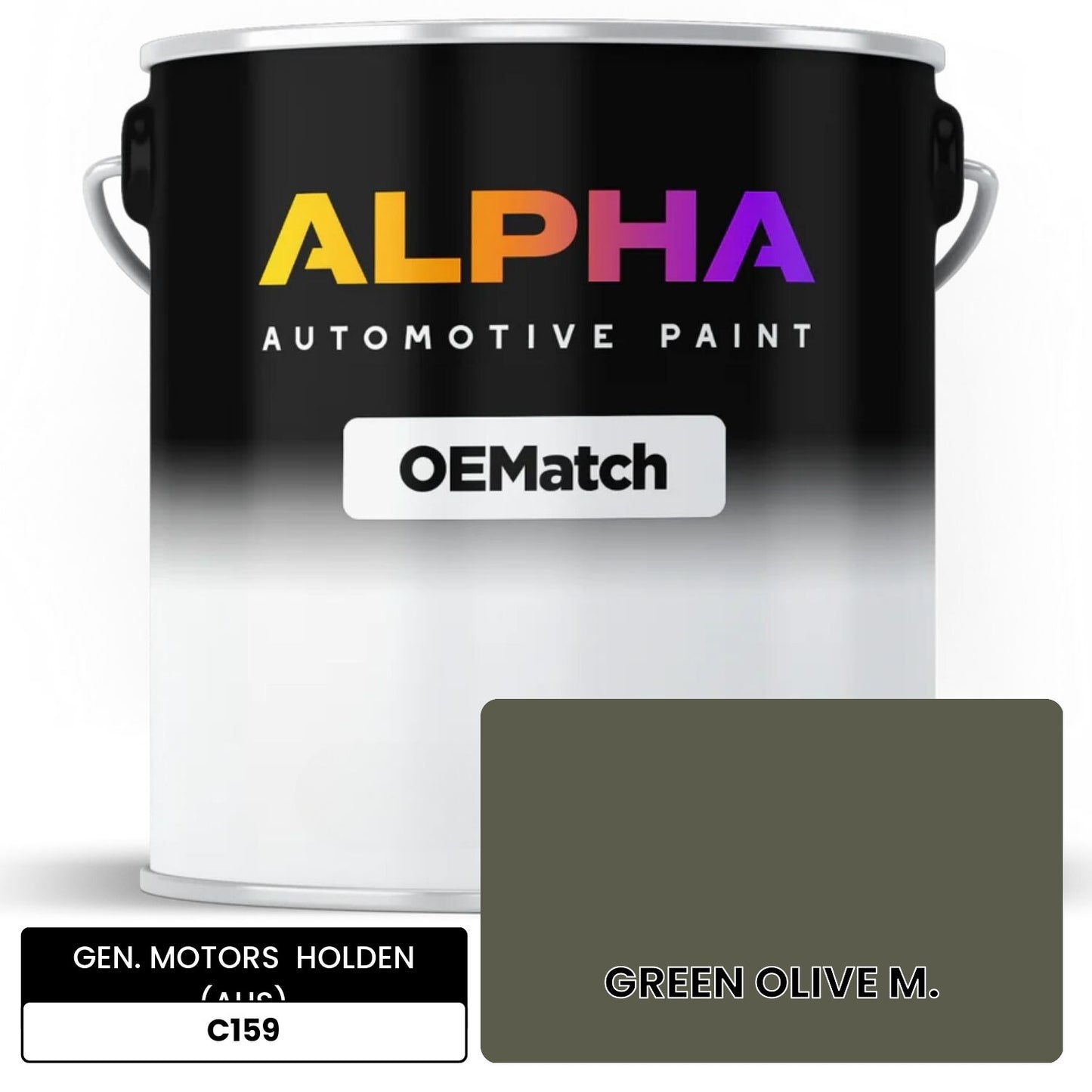 GEN. MOTORS  HOLDEN (AUS) GREEN OLIVE M. C159 OEMatch Basecoat