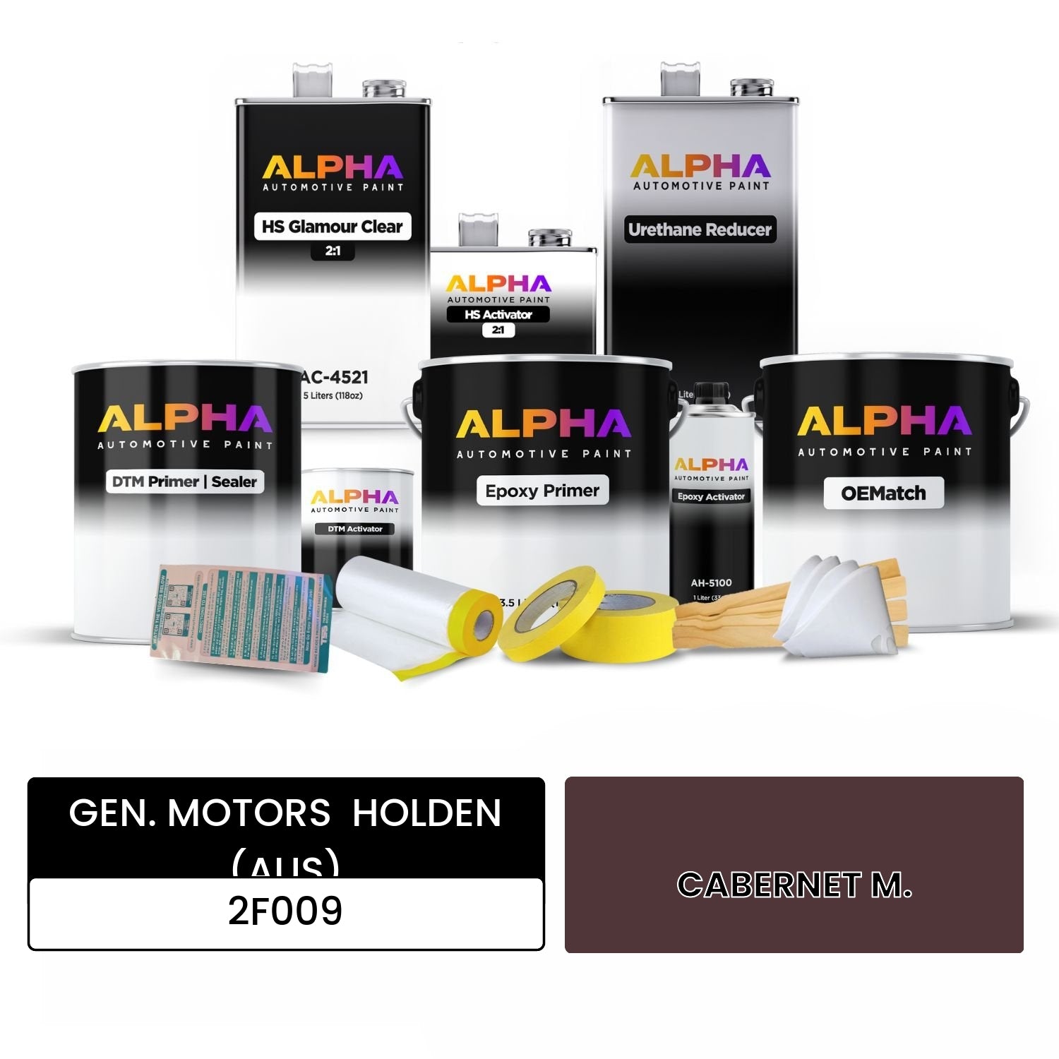 GEN. MOTORS  HOLDEN (AUS) CABERNET M. 2F009 OEMatch Vehicle Paint Kit