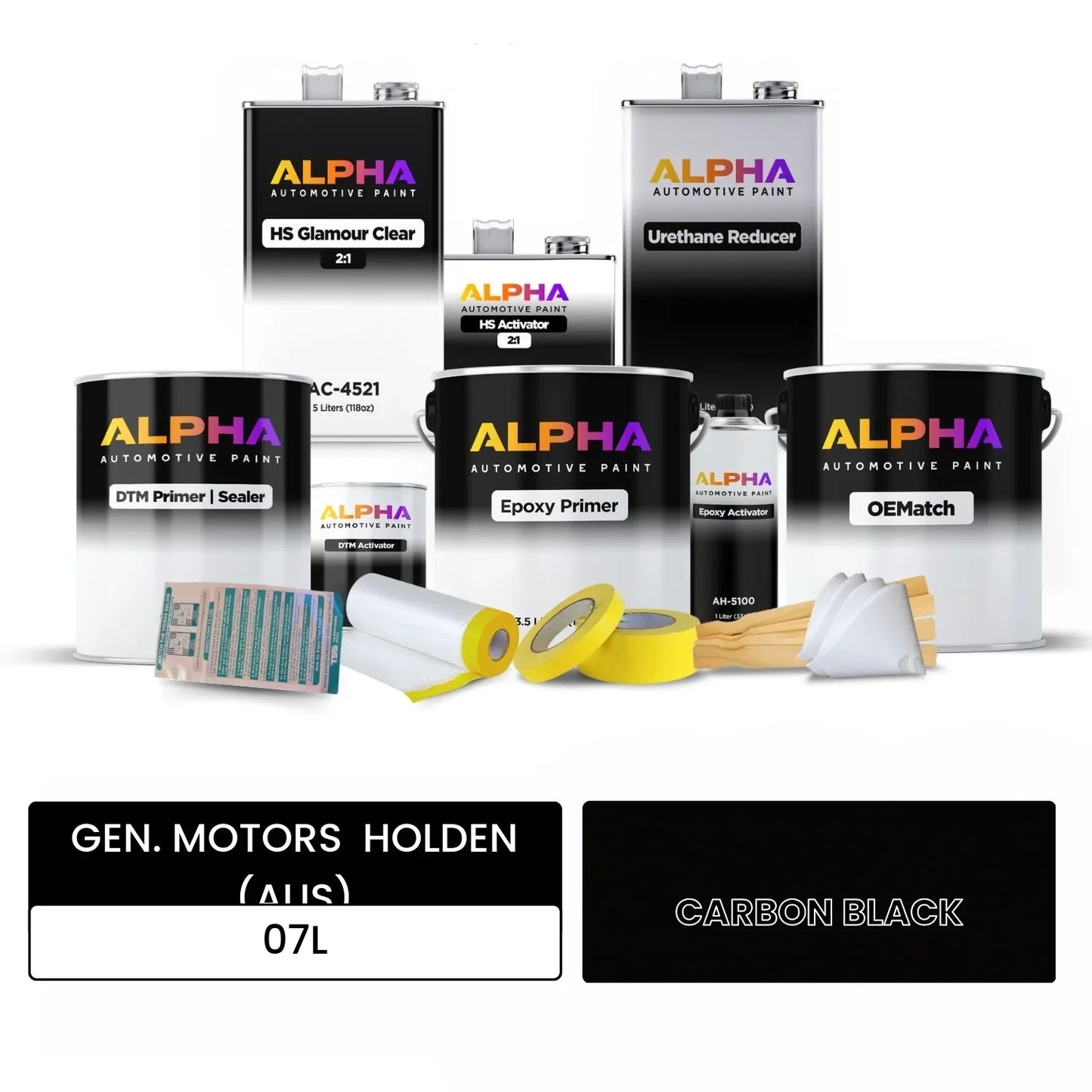 GEN. MOTORS  HOLDEN (AUS) CARBON BLACK 07L OEMatch Vehicle Paint Kit
