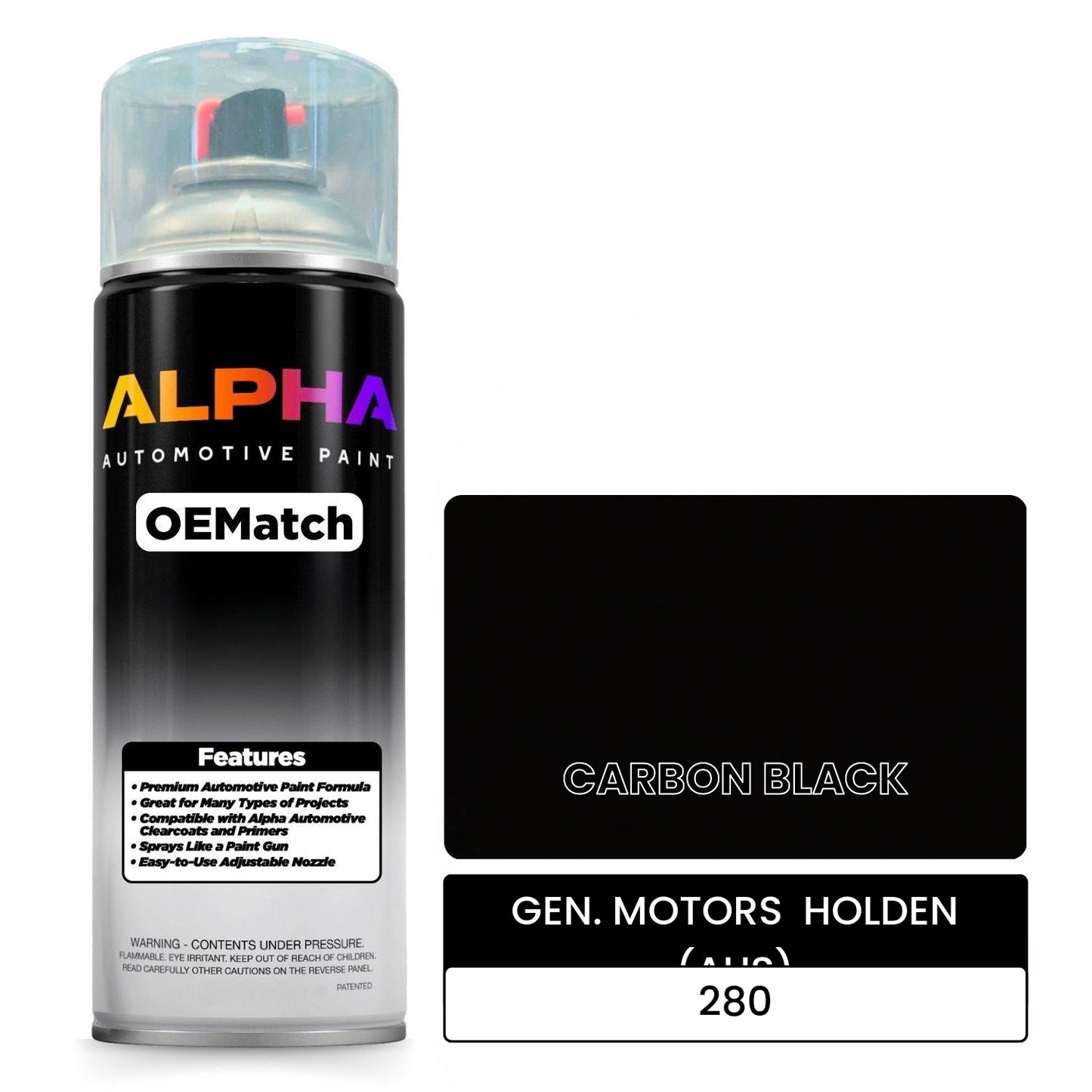 GEN. MOTORS  HOLDEN (AUS) CARBON BLACK 280 OEMatch Spraycan