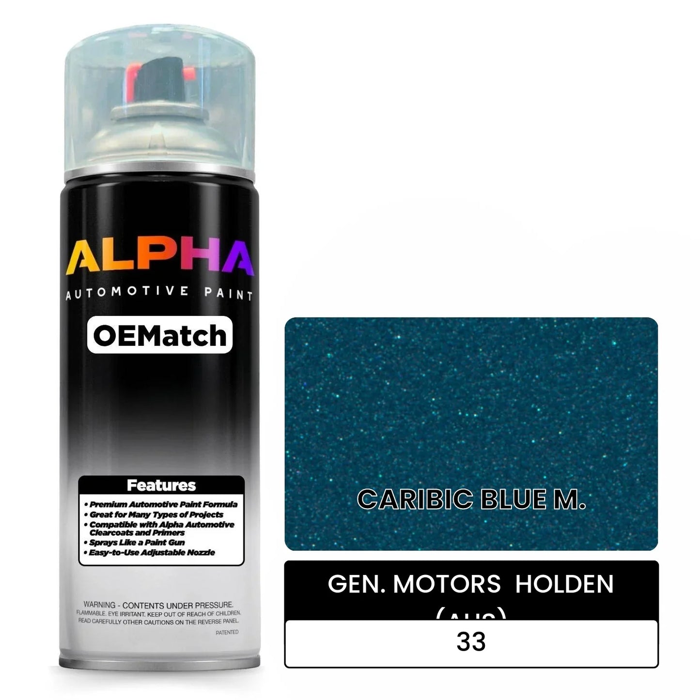 GEN. MOTORS  HOLDEN (AUS) CARIBIC BLUE M. 33 OEMatch Spraycan