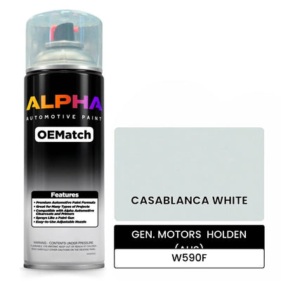 GEN. MOTORS  HOLDEN (AUS) CASABLANCA WHITE W590F | OEMatch Automotive Spraycan