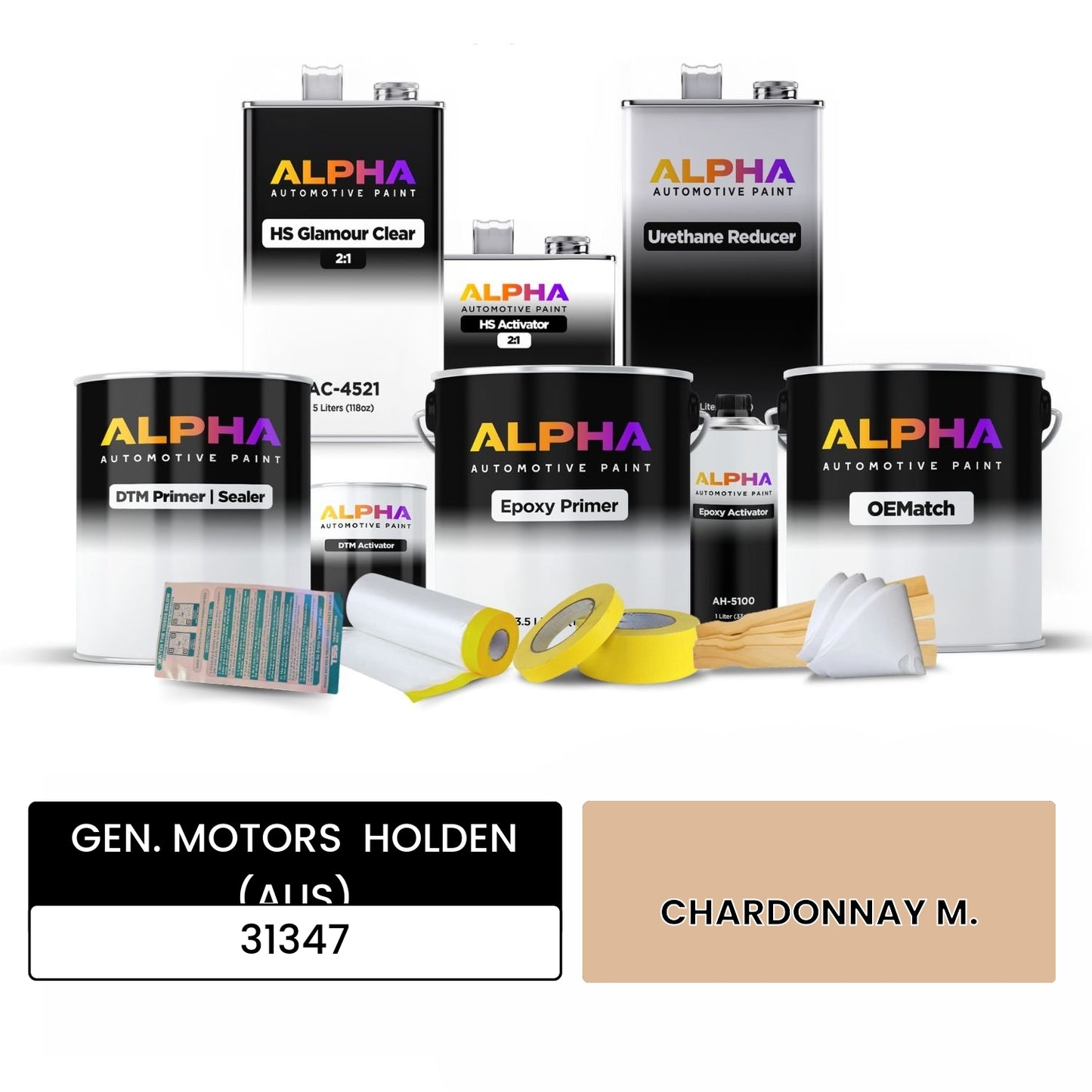 GEN. MOTORS  HOLDEN (AUS) CHARDONNAY M. 31347 OEMatch Vehicle Paint Kit