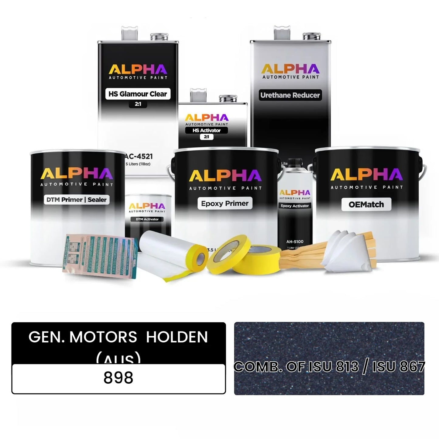 GEN. MOTORS  HOLDEN (AUS) COMB. OF ISU 813 / ISU 867 898 OEMatch Vehicle Paint Kit