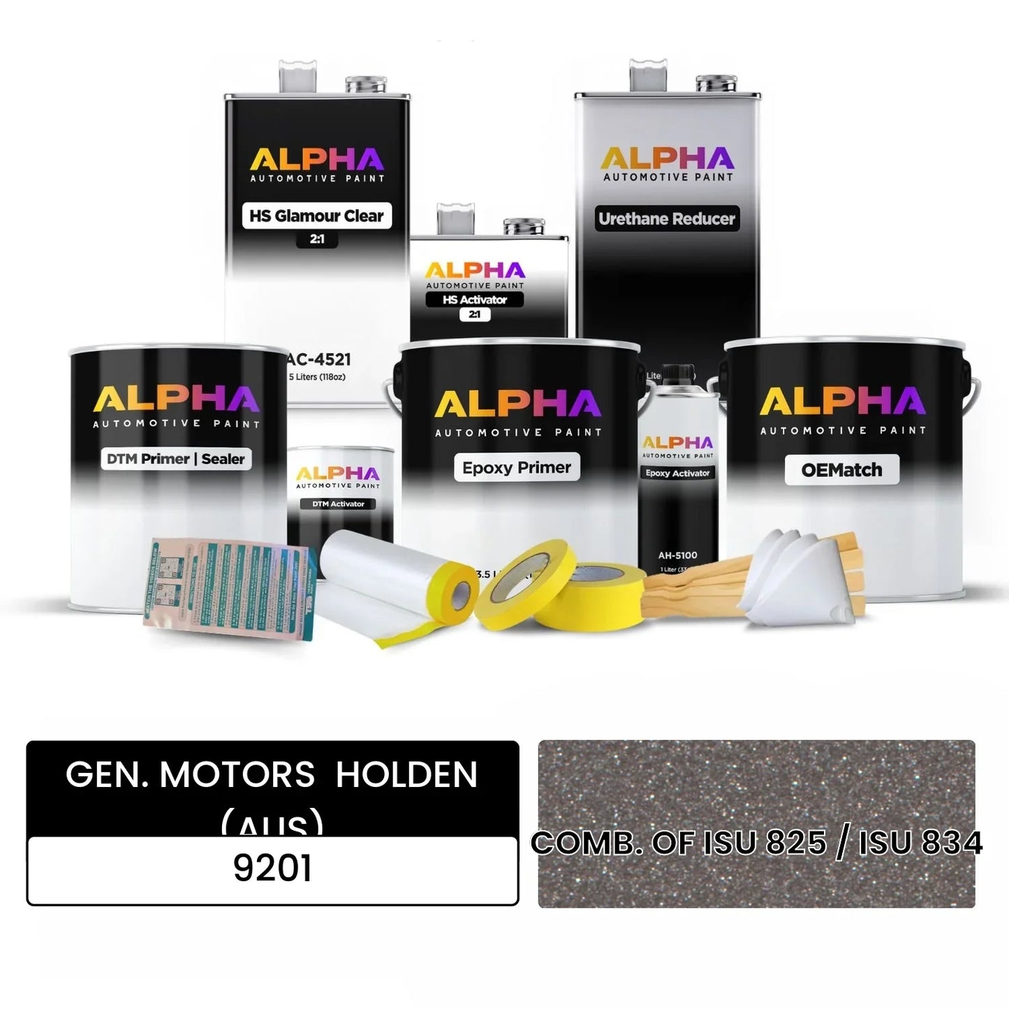 GEN. MOTORS  HOLDEN (AUS) COMB. OF ISU 825 / ISU 834 9201 OEMatch Vehicle Paint Kit