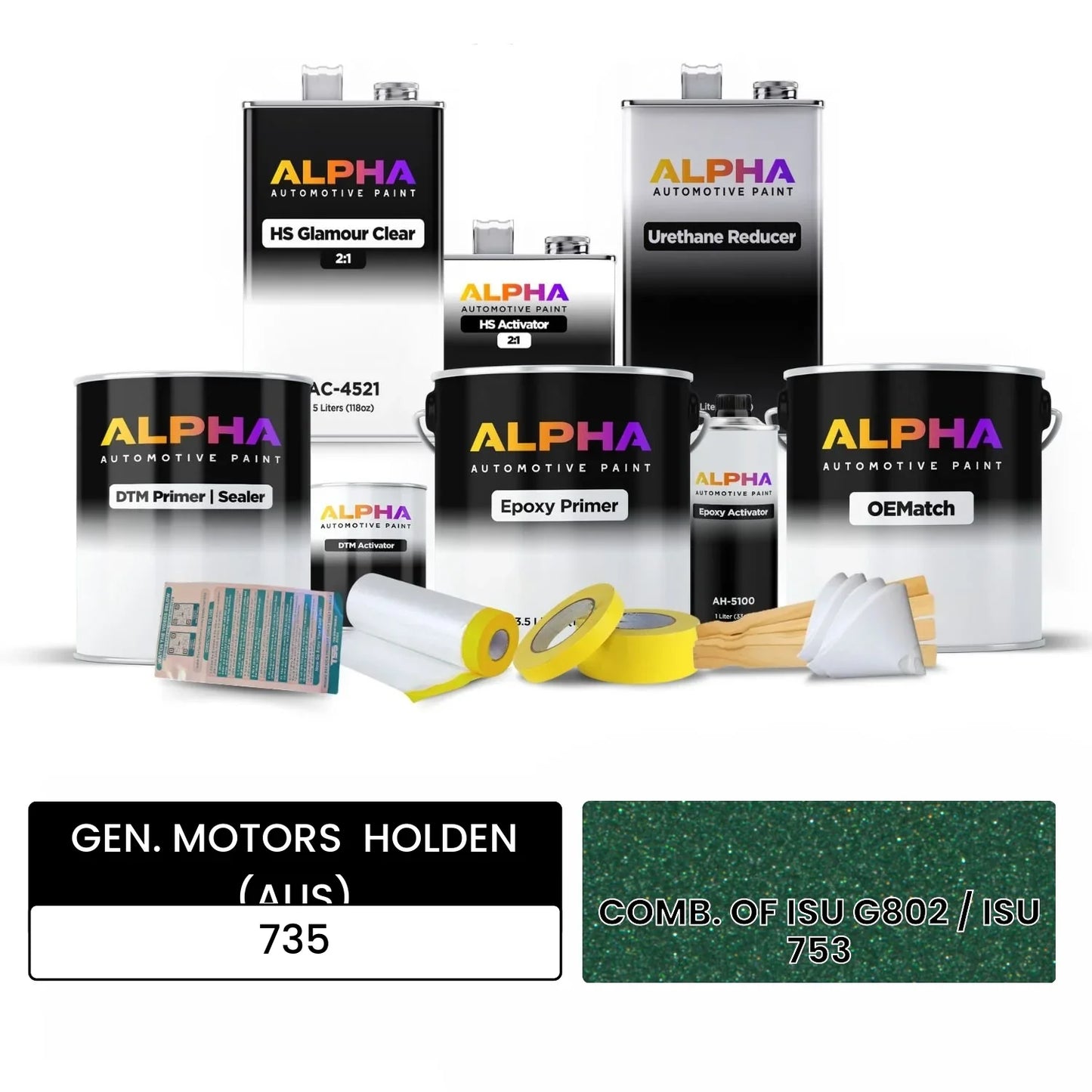 GEN. MOTORS  HOLDEN (AUS) COMB. OF ISU G802 / ISU 753 735 OEMatch Vehicle Paint Kit