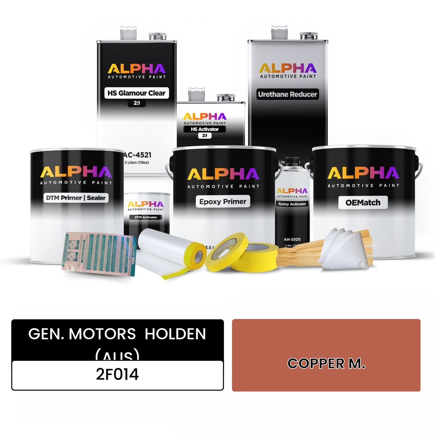 GEN. MOTORS  HOLDEN (AUS) COPPER M. 2F014 OEMatch Vehicle Paint Kit