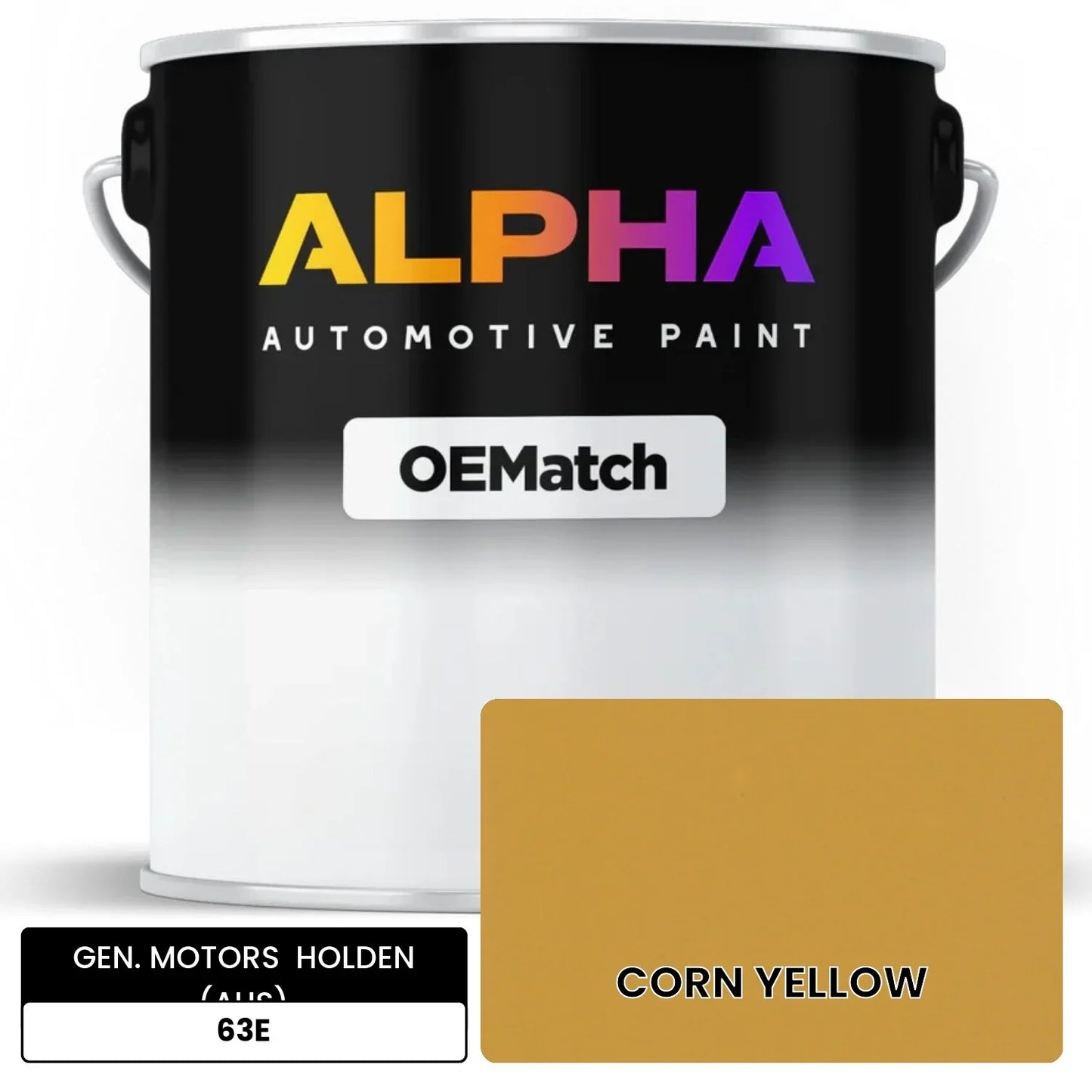 GEN. MOTORS  HOLDEN (AUS) CORN YELLOW 63E OEMatch Basecoat