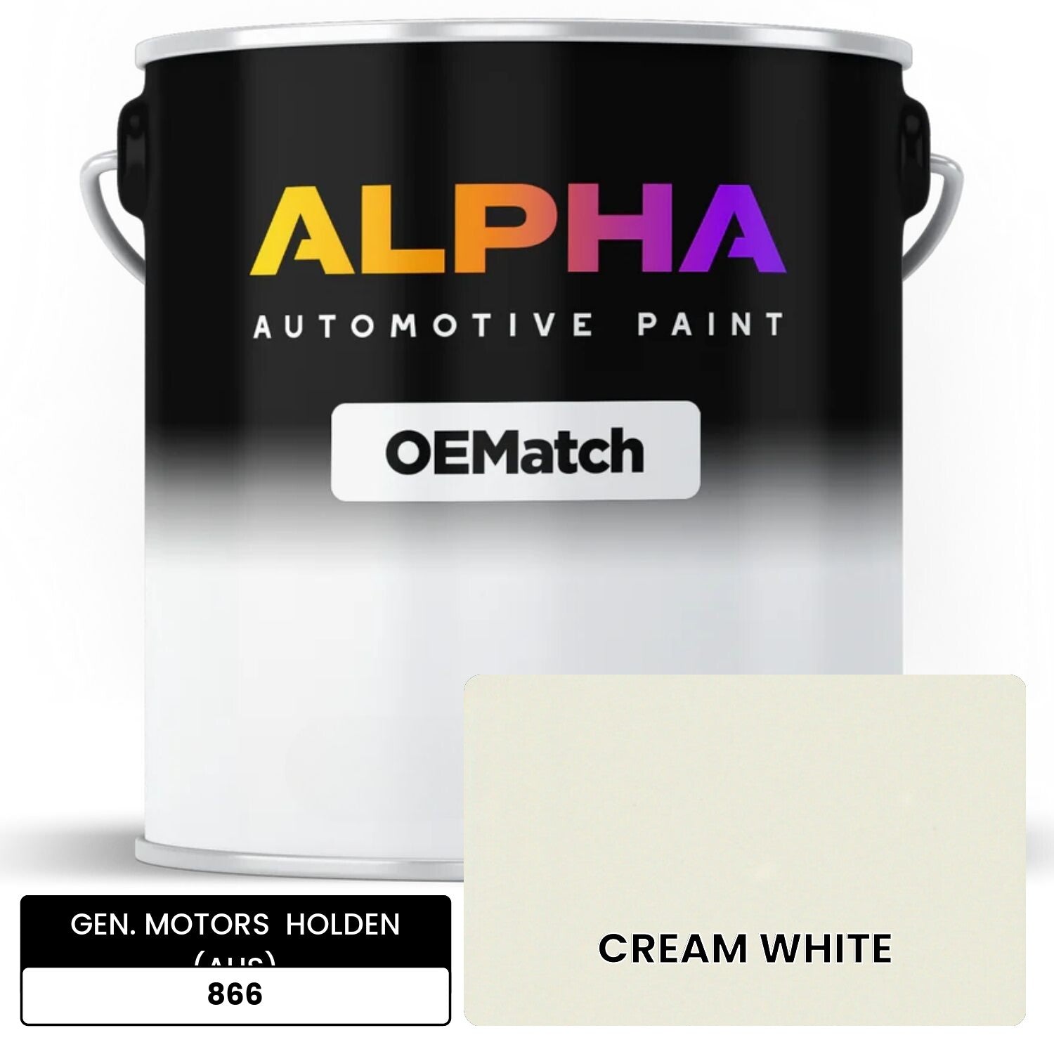 GEN. MOTORS  HOLDEN (AUS) CREAM WHITE 866 OEMatch Basecoat