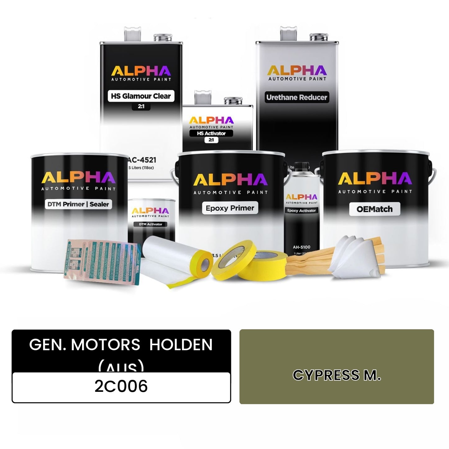 GEN. MOTORS  HOLDEN (AUS) CYPRESS M. 2C006 OEMatch Vehicle Paint Kit