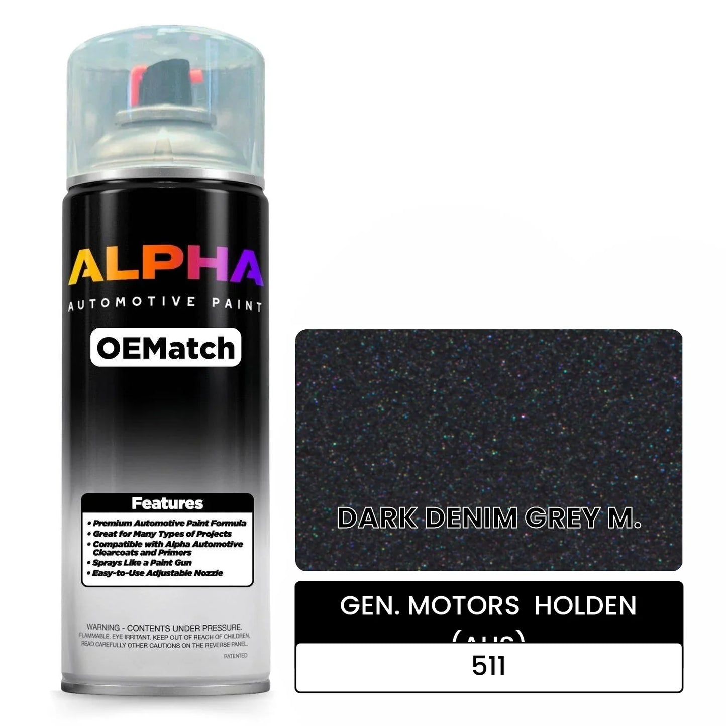 GEN. MOTORS  HOLDEN (AUS) DARK DENIM GREY M. 511 OEMatch Spraycan