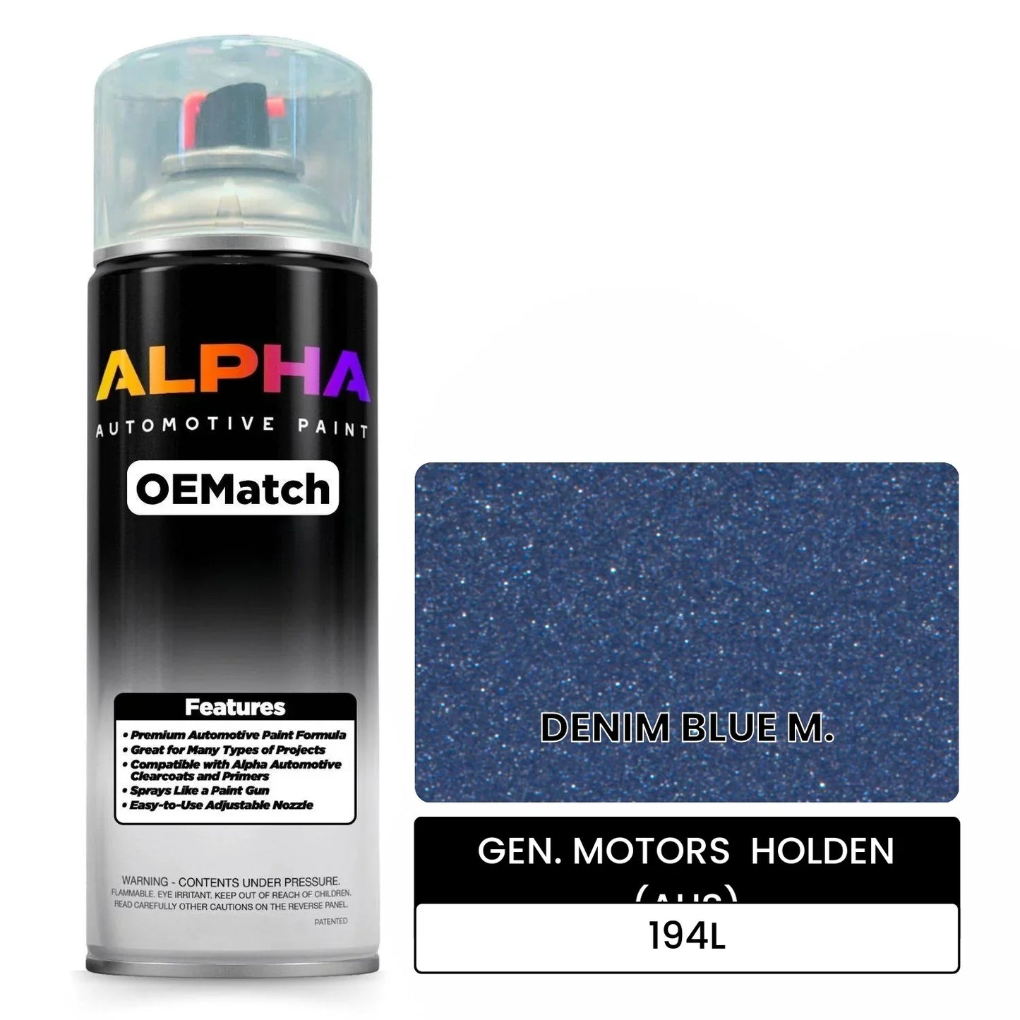 GEN. MOTORS  HOLDEN (AUS) DENIM BLUE M. 194L OEMatch Spraycan